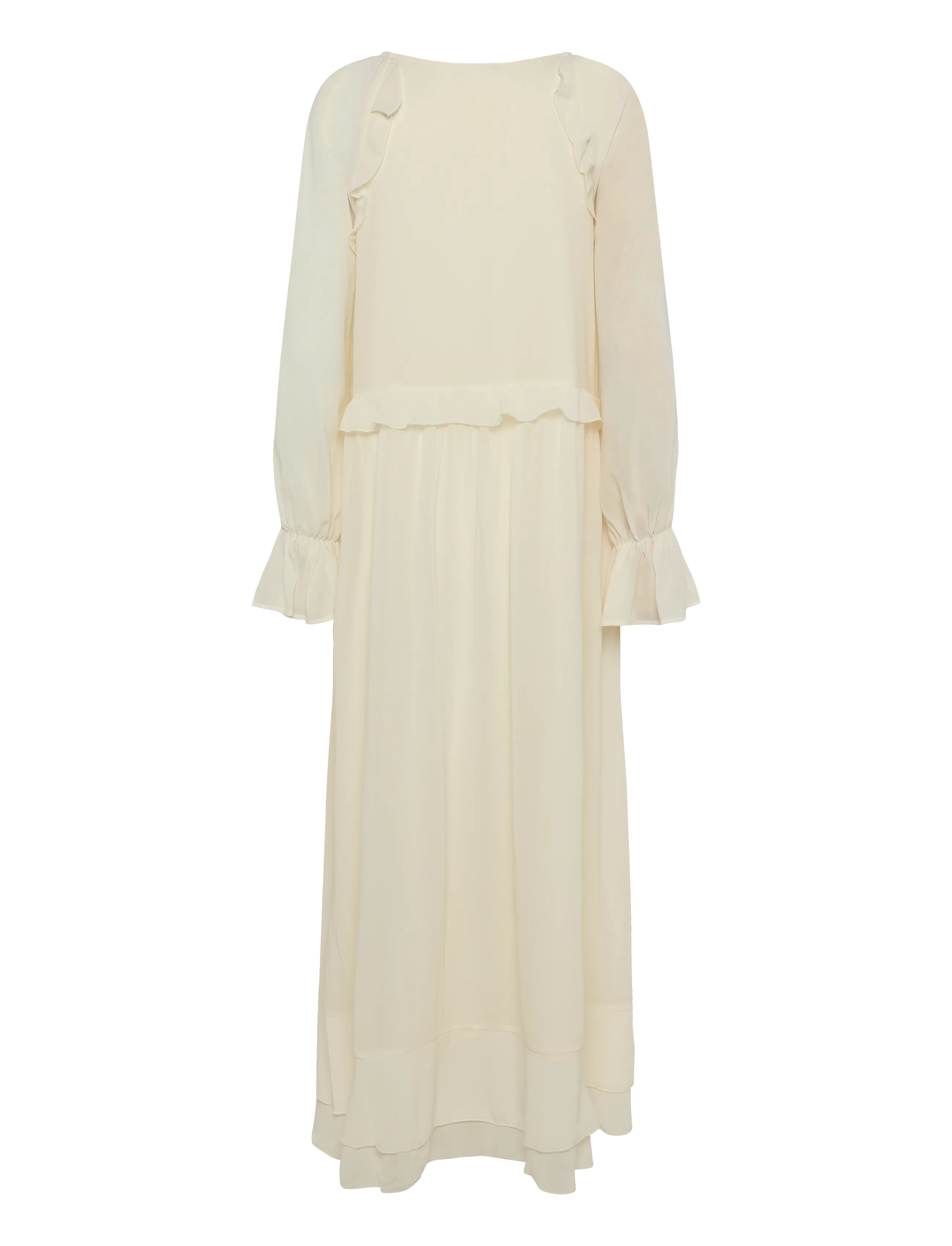 Gina Tricot - Chiffon maxi long sleeve dress - sommerkleider - creme (1263) - 1