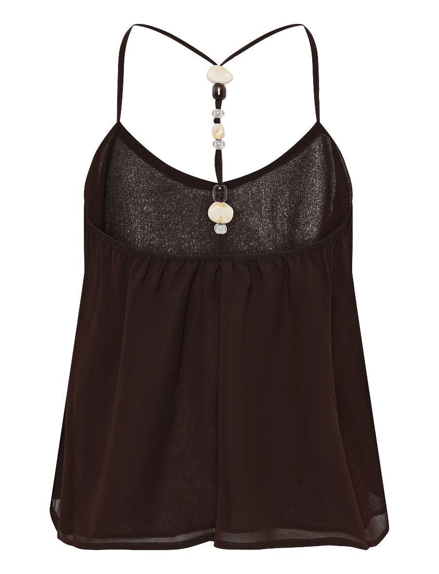 Gina Tricot - Beaded singlet - Ärmellose tops - brown - 1