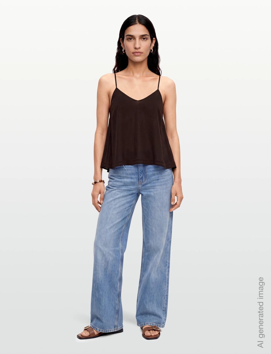 Gina Tricot - Beaded singlet - varrukateta topid - brown - 0