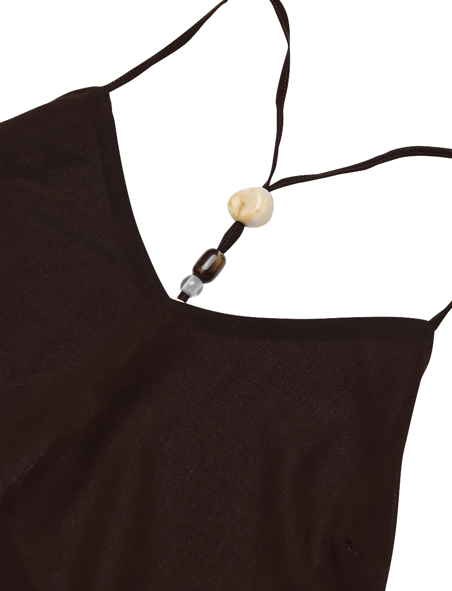 Gina Tricot - Beaded singlet - Ärmellose tops - brown - 2