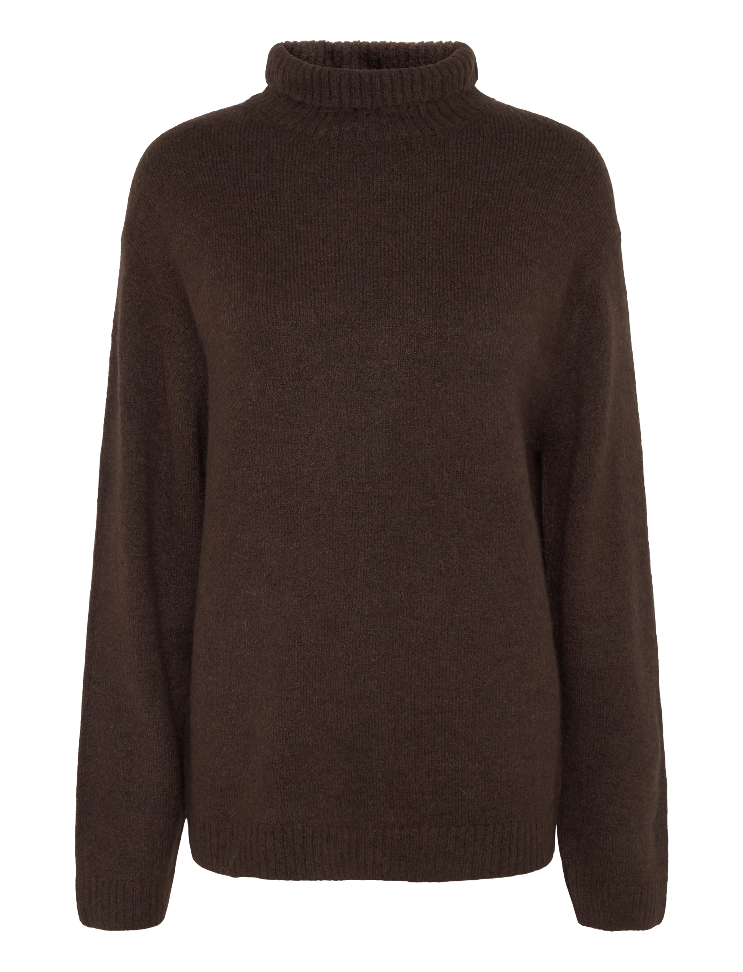 Gina Tricot Knitted turtleneck sweater - Naiste pidulikud riided - CHOCOLATE BROWN (7085) / brown