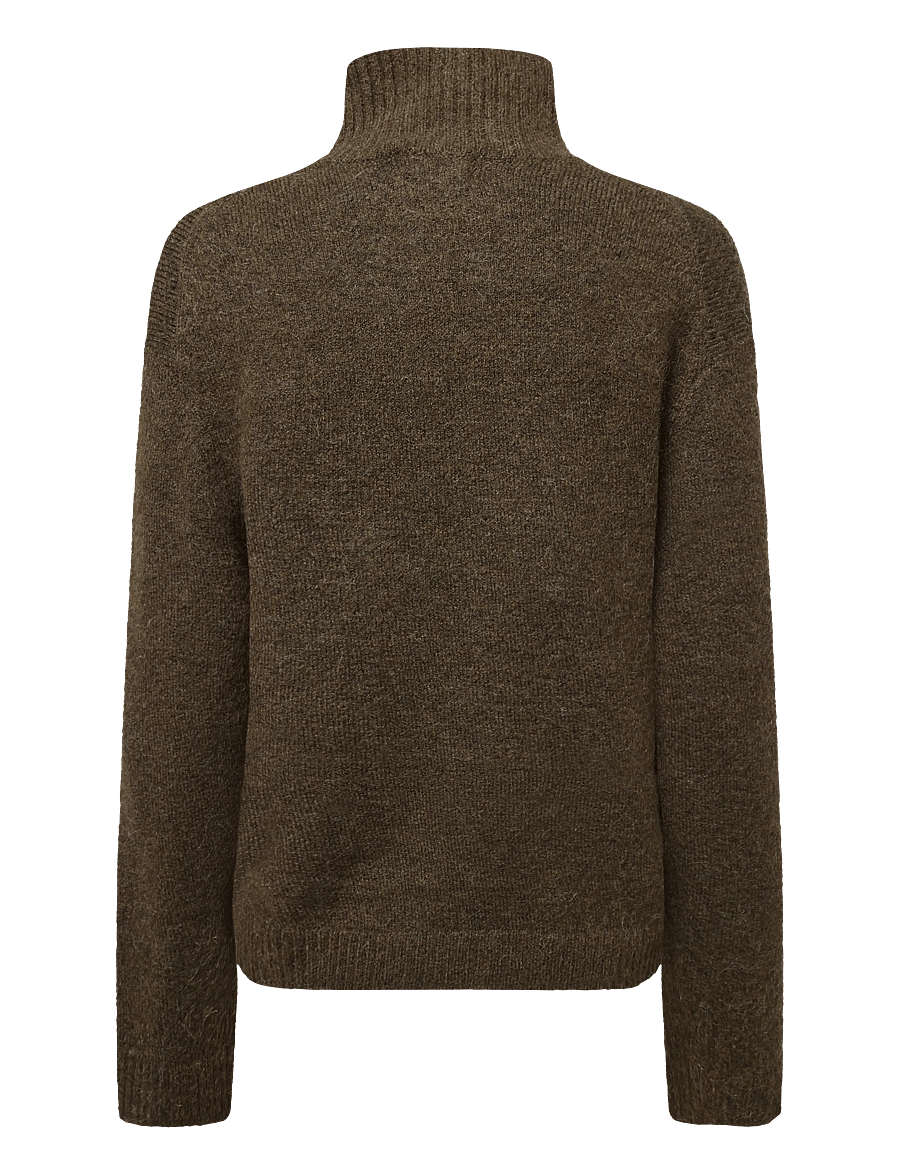 Gina Tricot - Knitted turtleneck sweater - stickade tröjor - dark green (6049) - 1