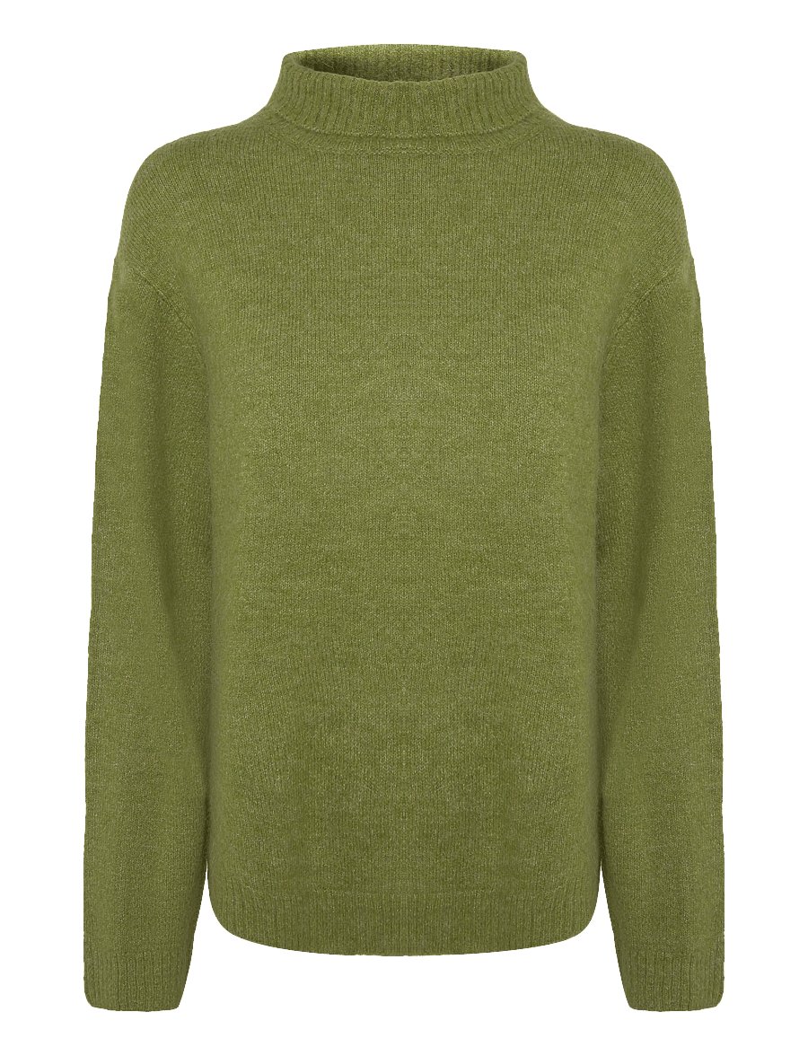 Gina Tricot - Knitted turtleneck sweater - pullover - spinach green - 0