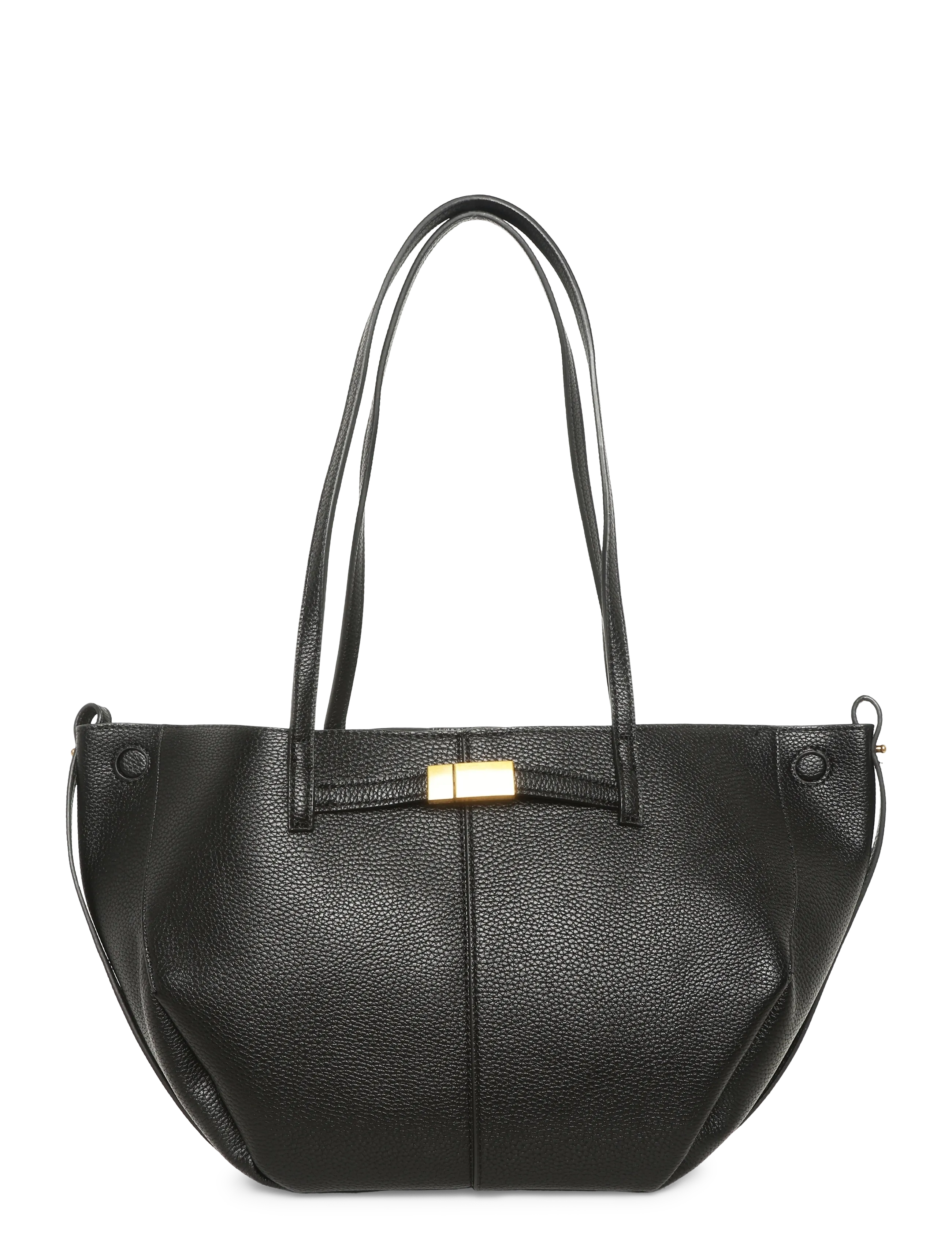 Gina Tricot Detail midi bag - Kotid - BLACK/BLACK / black