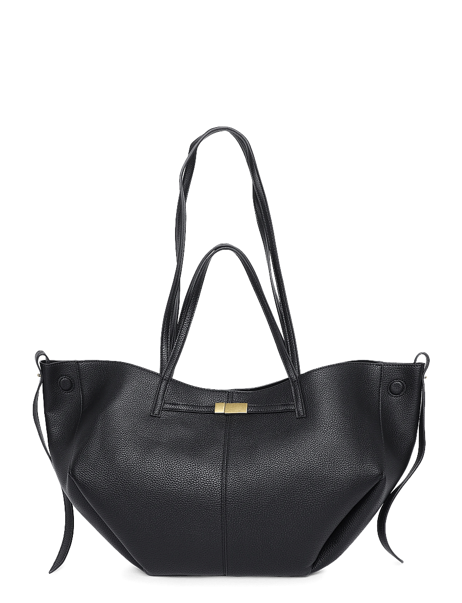 Gina Tricot - Detail strap tote bag - shoppere - black/black - 0