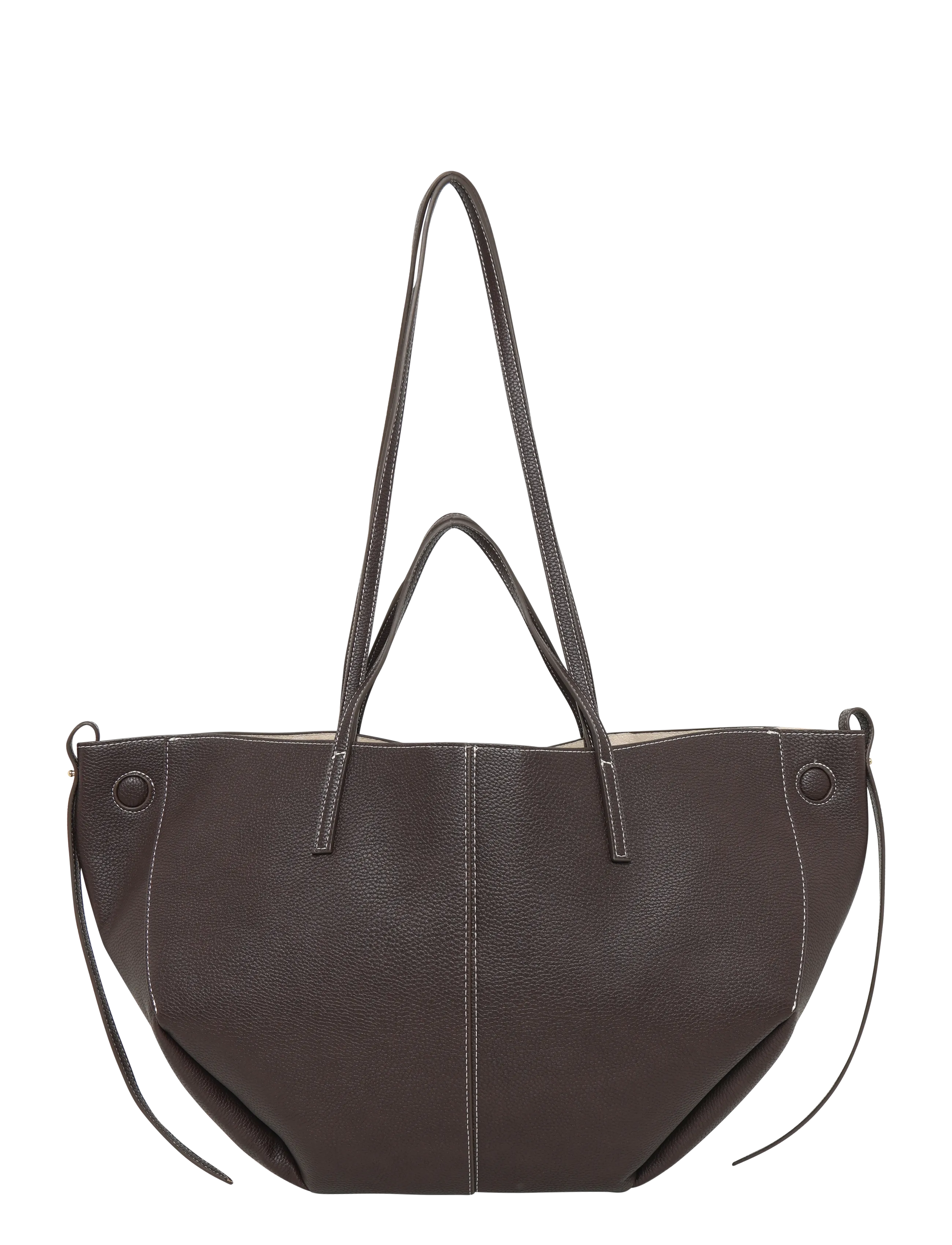 Gina Tricot - Detail strap tote bag - dark brown (7180) - 1