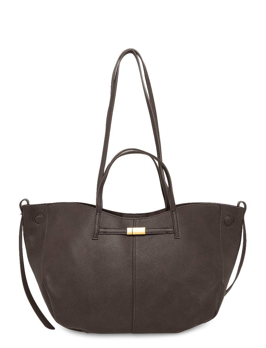 Gina Tricot - Detail strap tote bag - ostukotid - espresso brown - 0