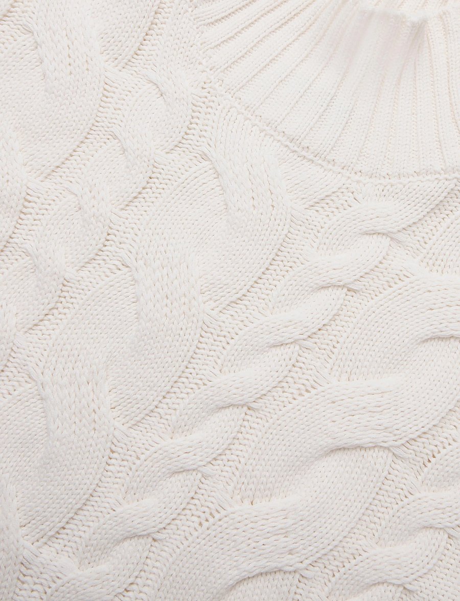 Gina Tricot - Knitted turtleneck sweater - stickade tröjor - knit white (1265) - 2