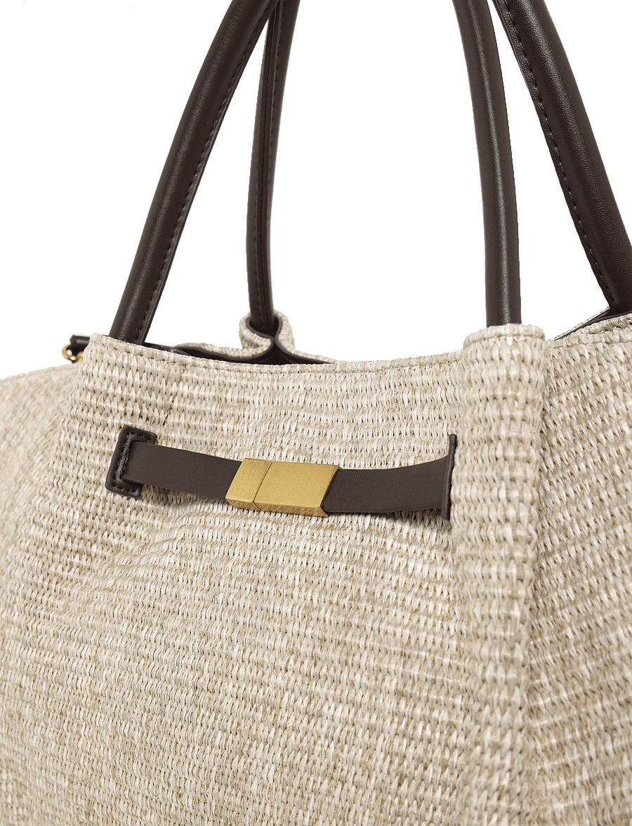 Gina Tricot - Structure strap tote bag - sand - 2