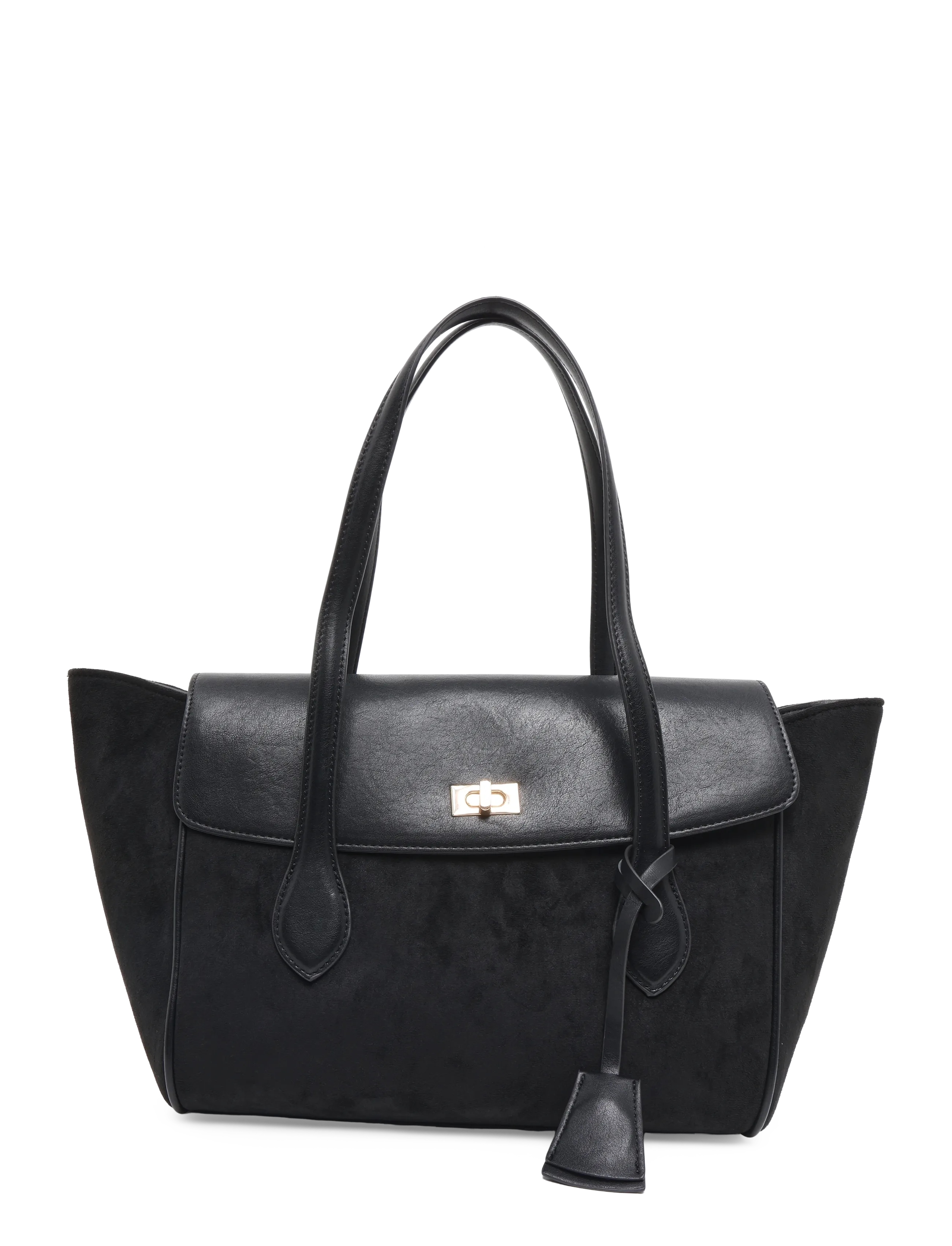 Gina Tricot Flap tote bag - Shoppere & Tote Bags - BLACK (9000) / black