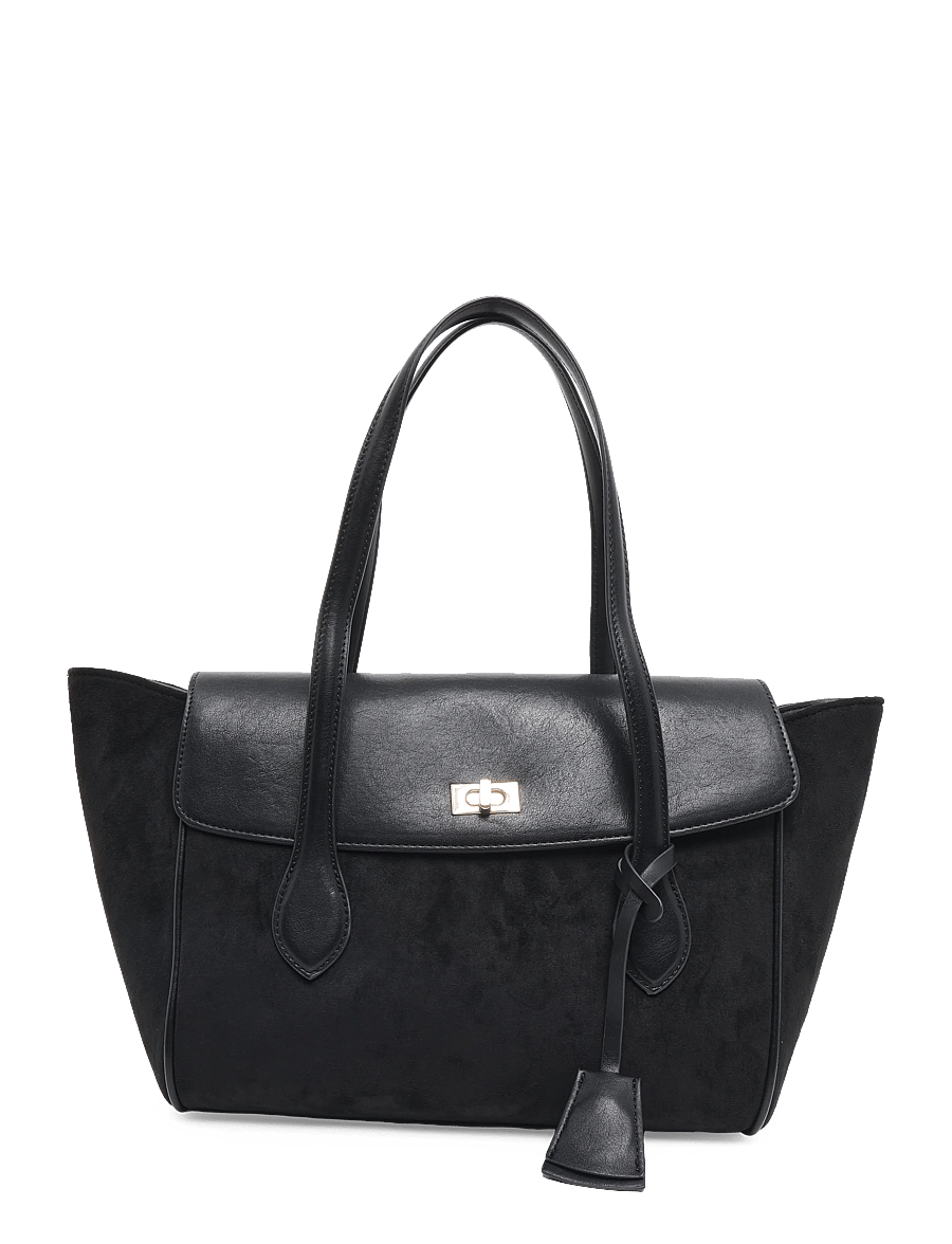Gina Tricot - Flap tote bag - tote bags - black (9000) - 0