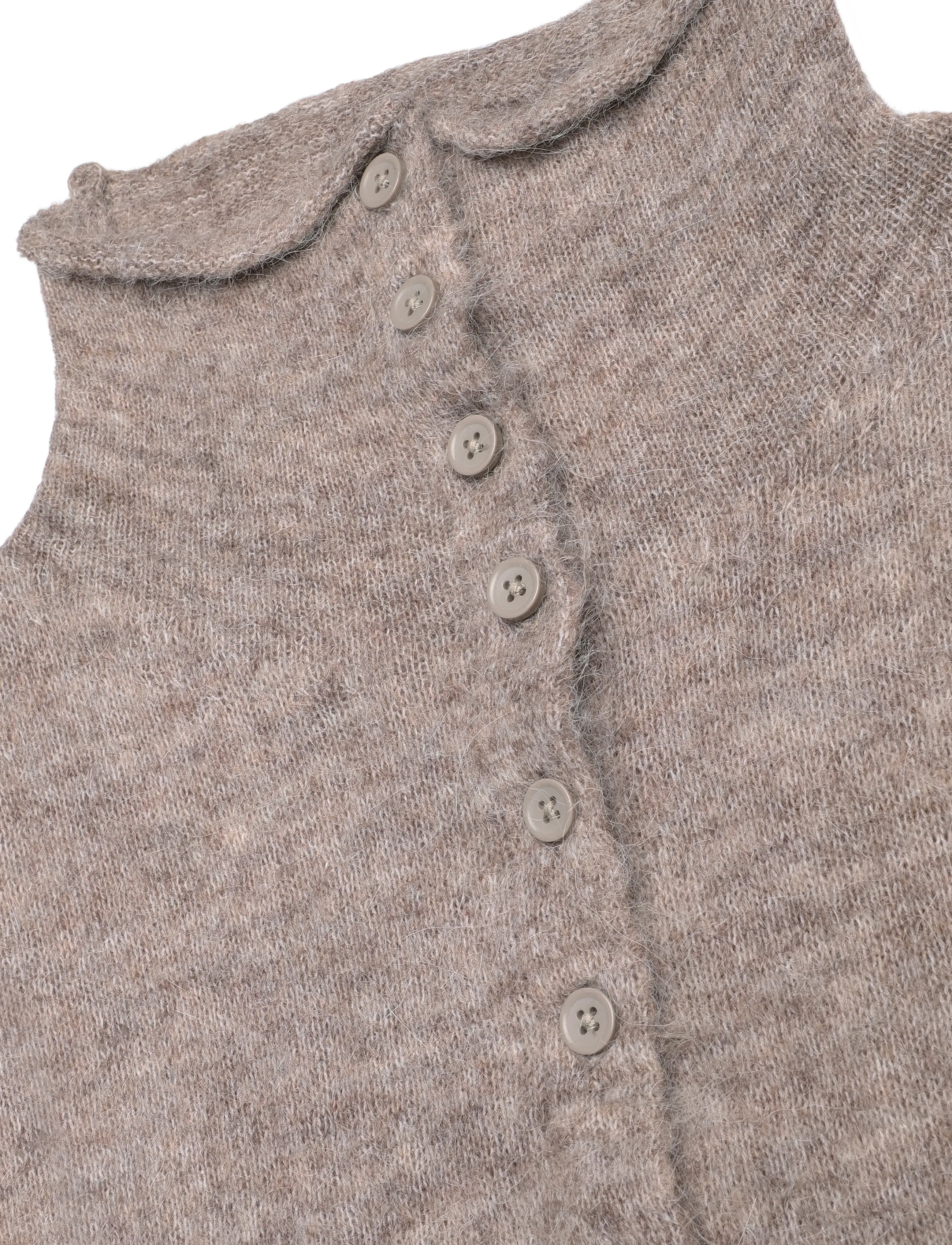 Gina Tricot - Alpaca funnel knitted cardigan - light brown (7053) - 2