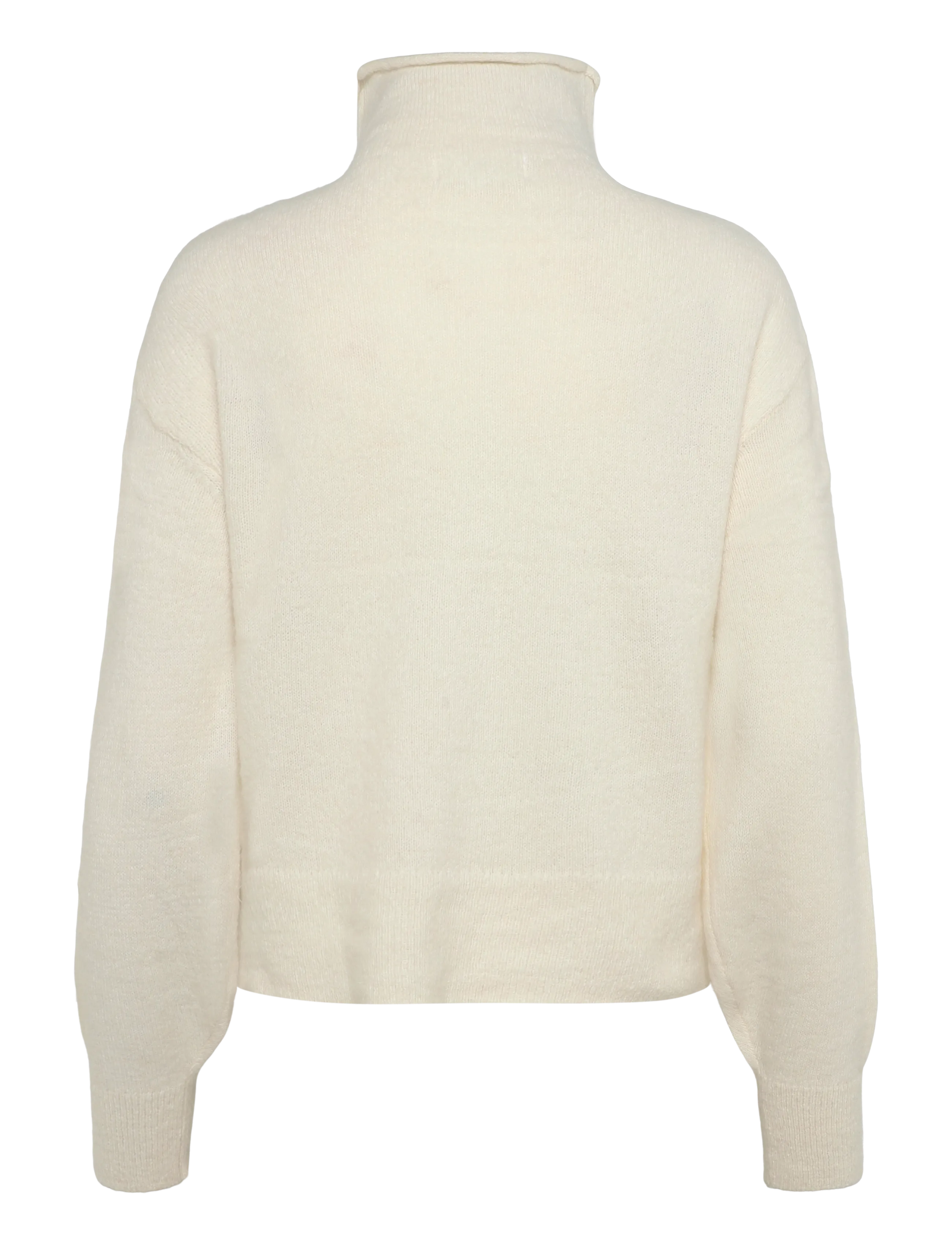 Gina Tricot - Alpaca funnel knitted cardigan - cardigans - offwhite - 1