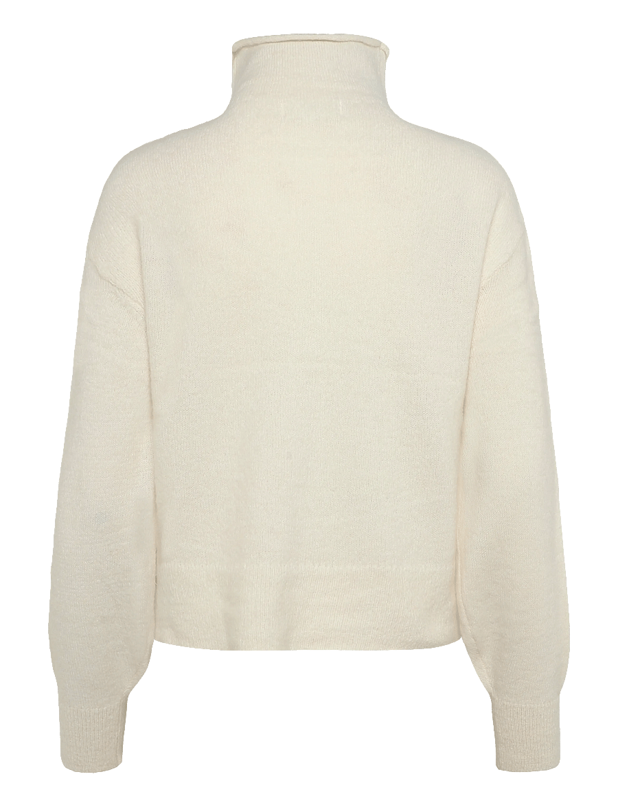 Gina Tricot - Alpaca funnel knitted cardigan - strickjacken - offwhite - 1