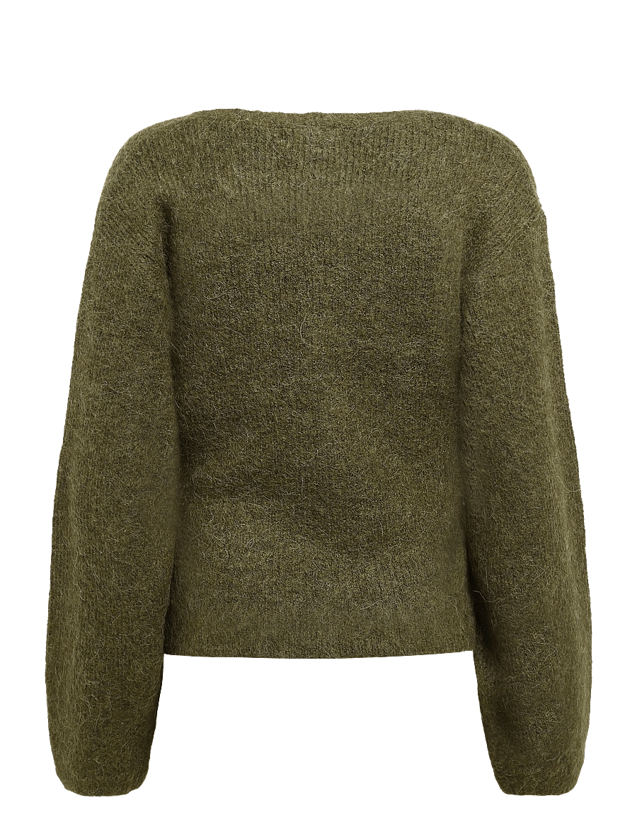 Gina Tricot - Knitted chunky cardigan - cardigans - dk green (6860) - 1
