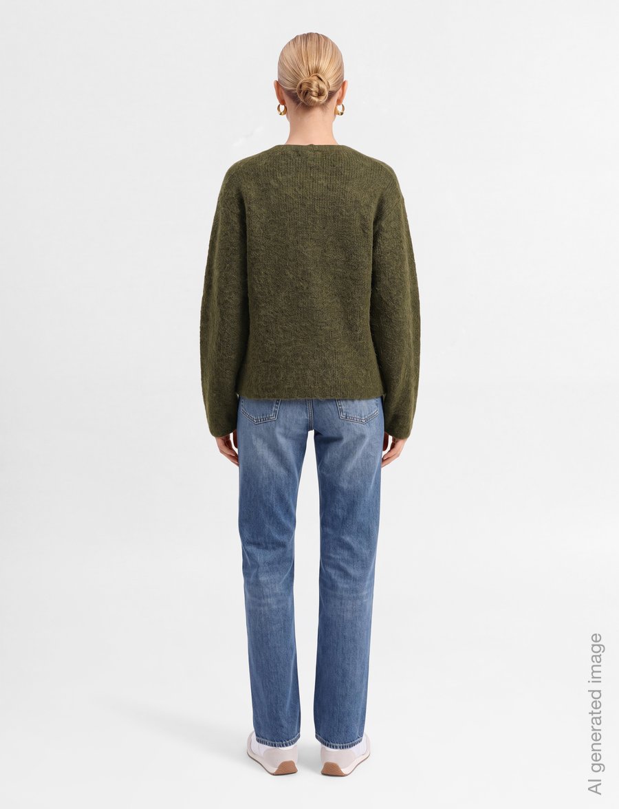 Gina Tricot - Knitted chunky cardigan - strickjacken - dk green (6860) - 4