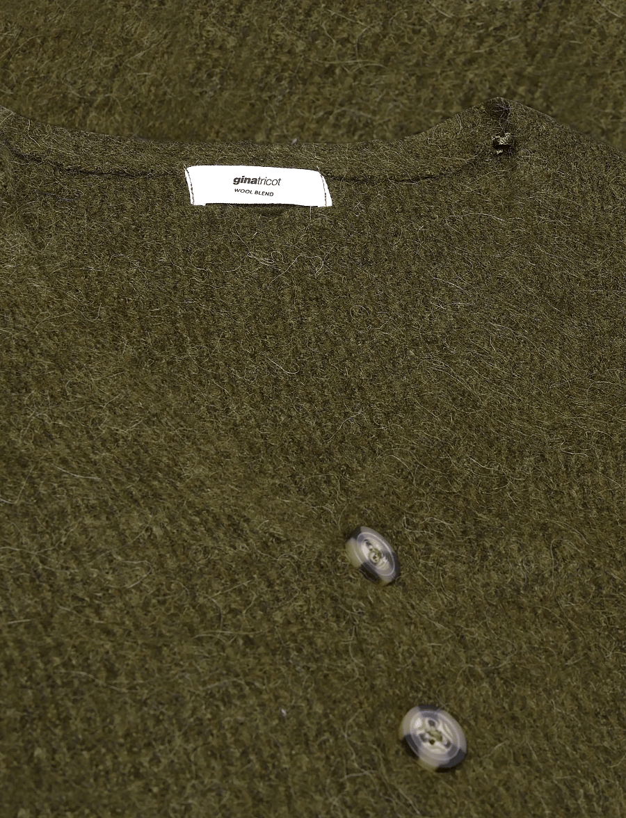 Gina Tricot - Knitted chunky cardigan - cardigans - dk green (6860) - 2