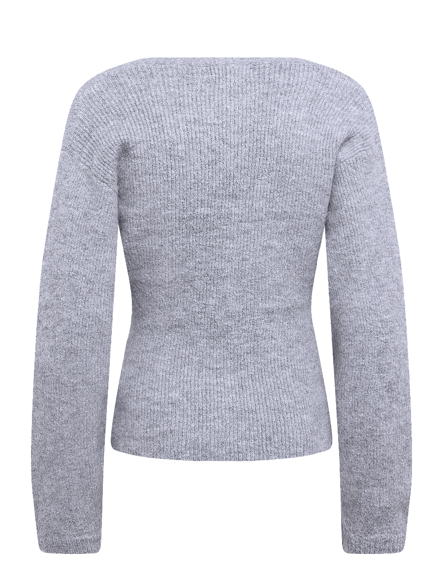 Gina Tricot - Knitted chunky cardigan - cardigans - mid grey mel (8022) - 1