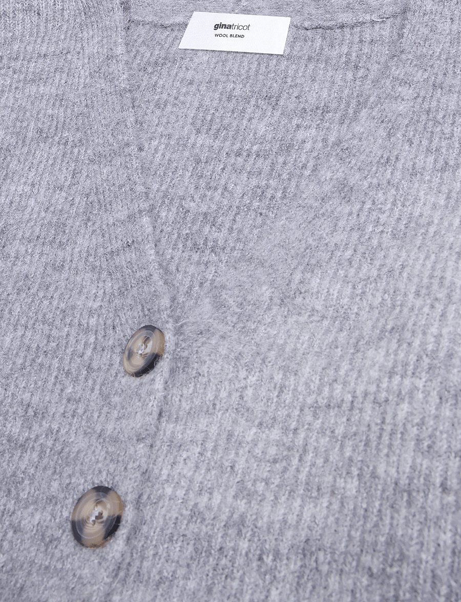 Gina Tricot - Knitted chunky cardigan - cardigans - mid grey mel (8022) - 2