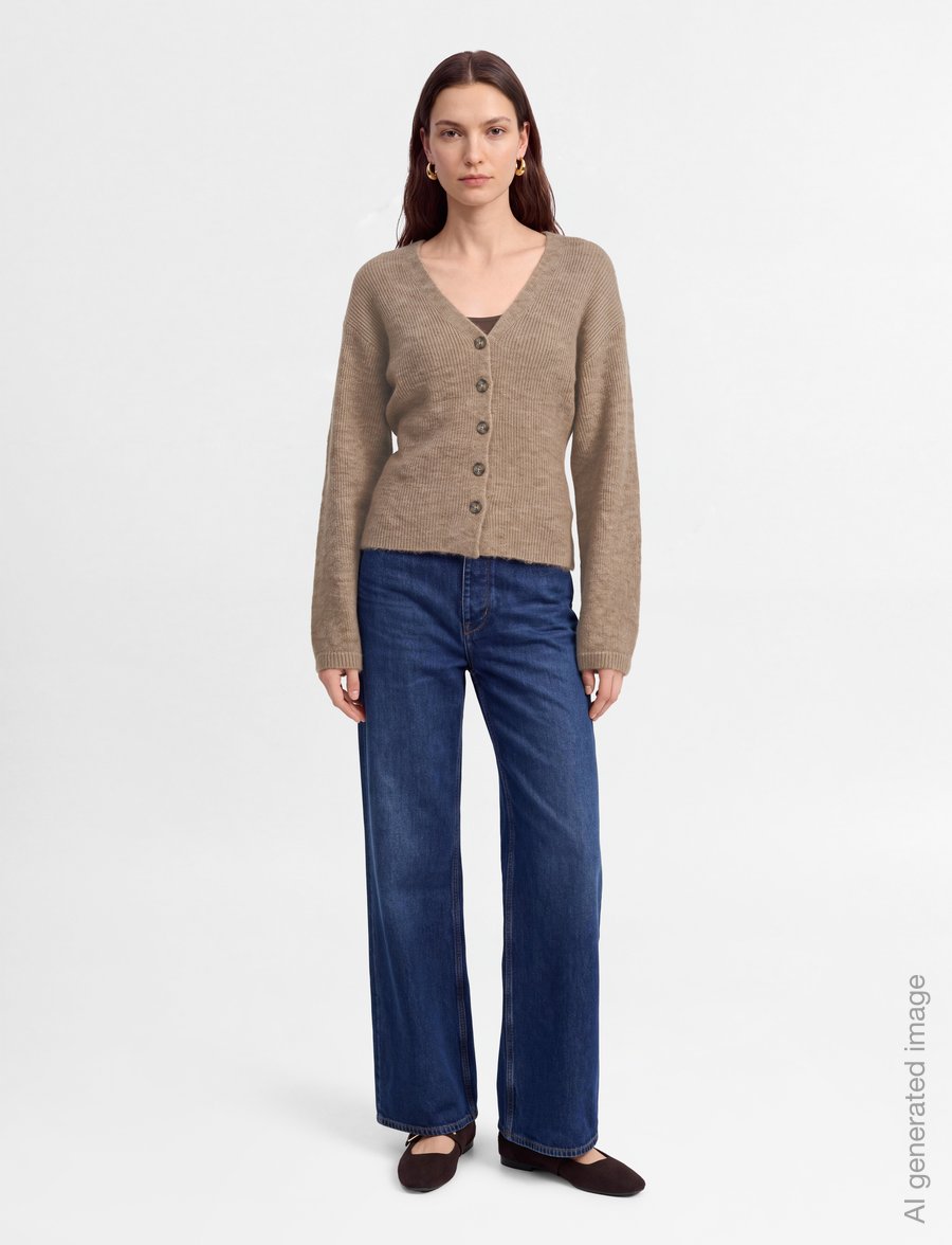Gina Tricot - Knitted chunky cardigan - kardiganid - new camel (1538) - 0