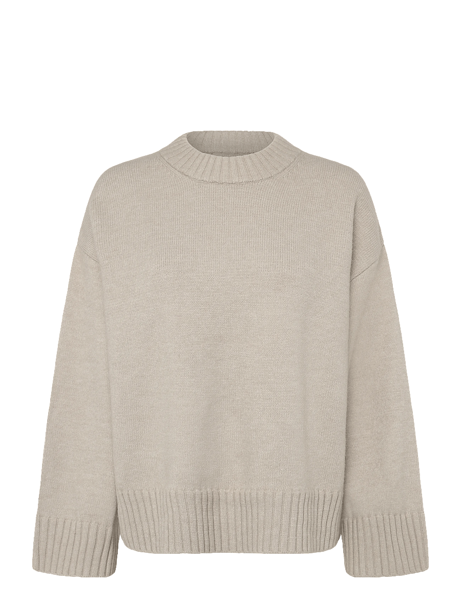 Gina Tricot - Crew neck knitted sweater - pullover - beige melange (1186) - 0
