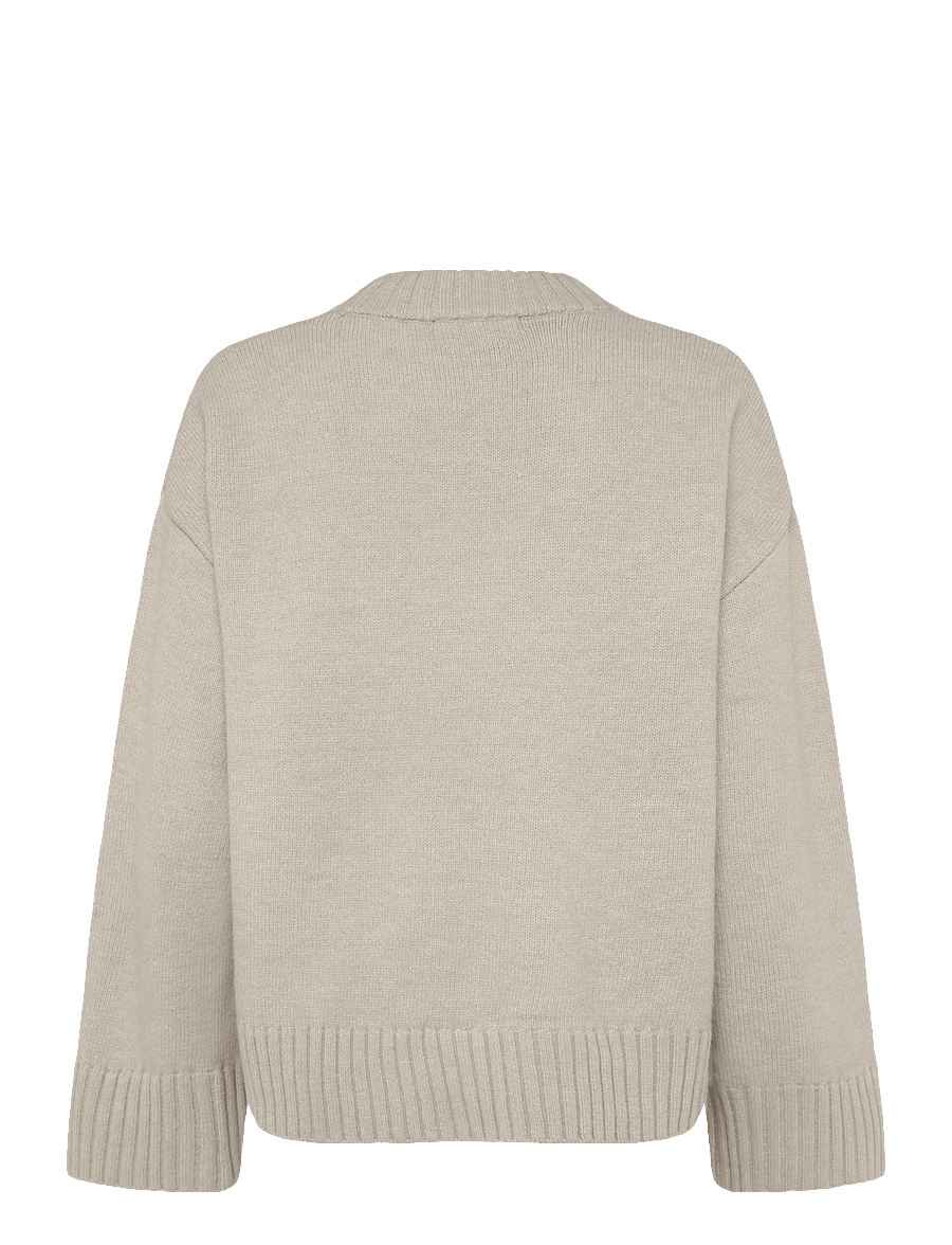 Gina Tricot - Crew neck knitted sweater - pullover - beige melange (1186) - 1