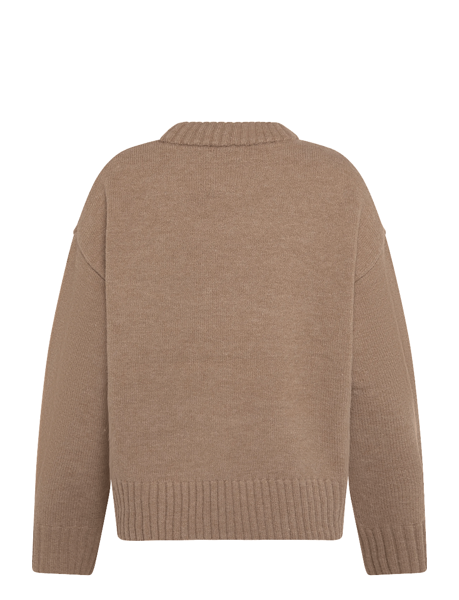 Gina Tricot - Crew neck knitted sweater - striktrøjer - new camel (1538) - 1