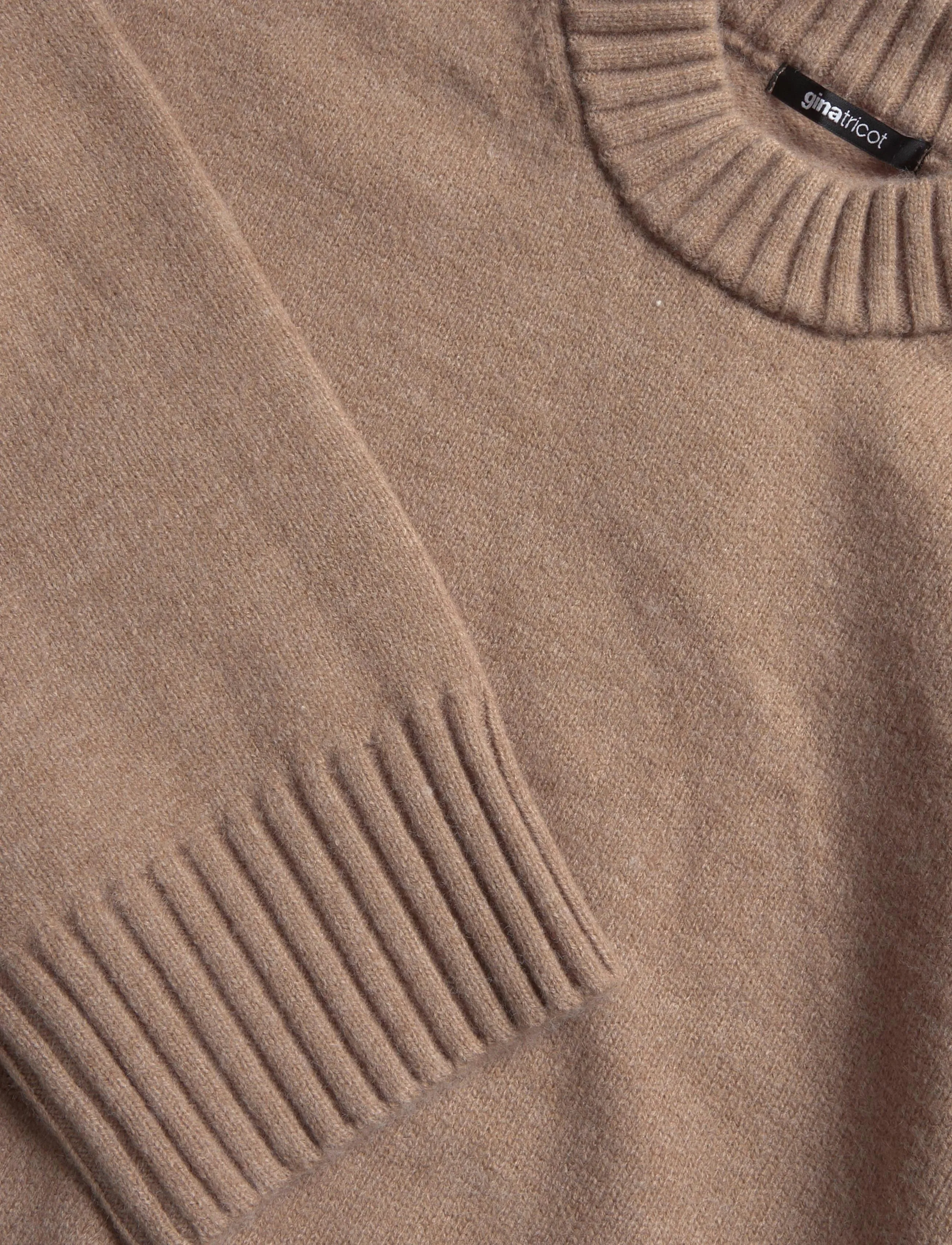 Gina Tricot - Crew neck knitted sweater - striktrøjer - new camel (1538) - 2