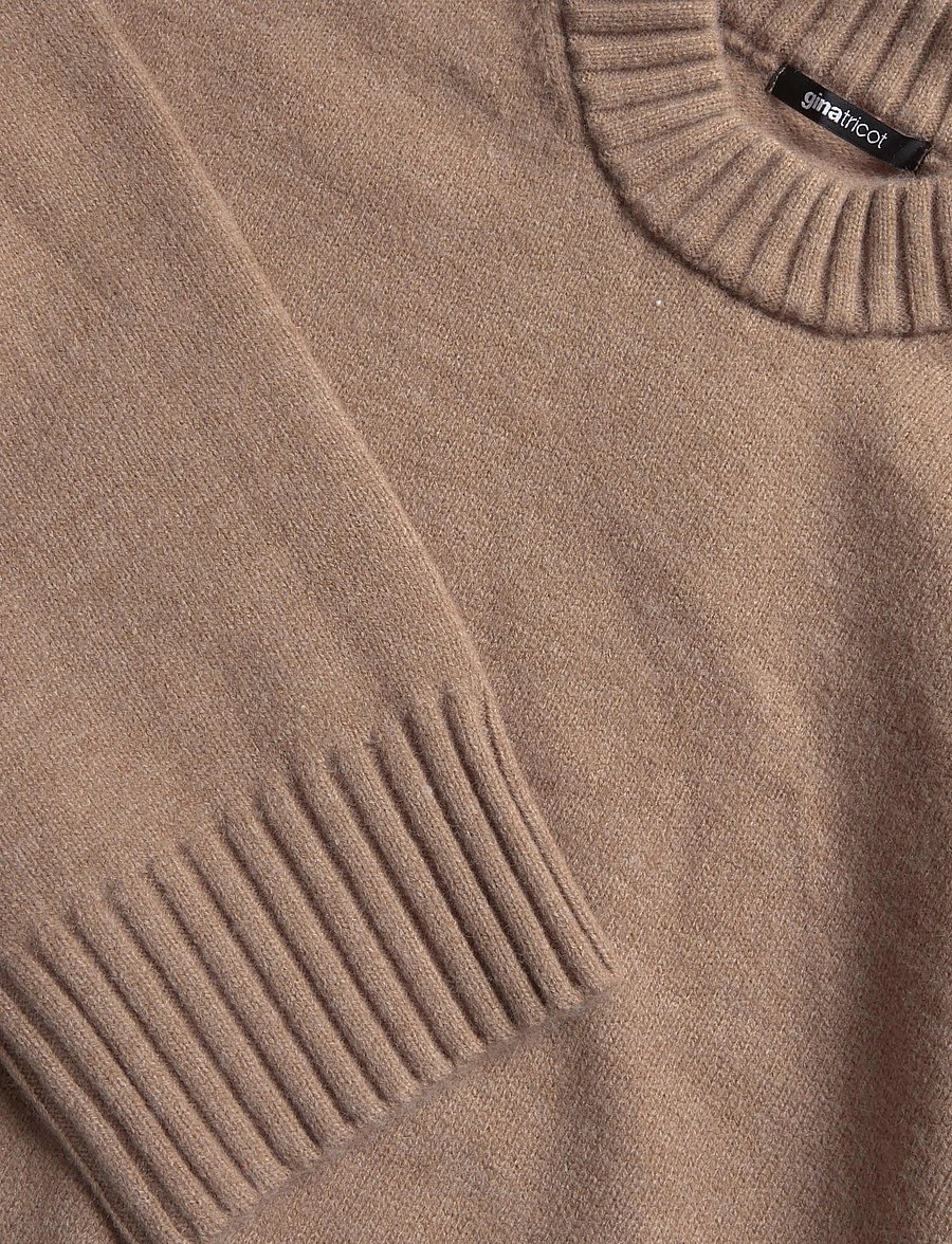 Gina Tricot - Crew neck knitted sweater - striktrøjer - new camel (1538) - 2