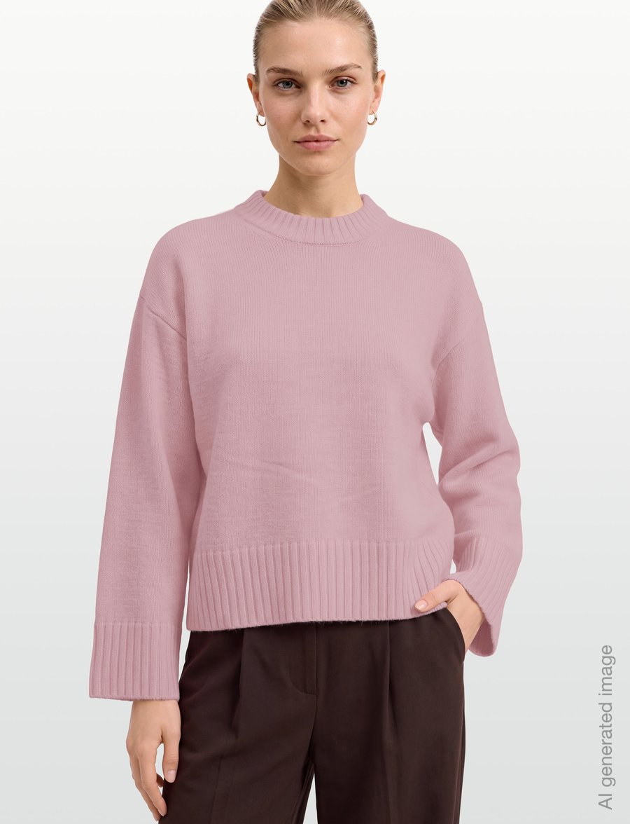 Gina Tricot - Crew neck knitted sweater - stickade tröjor - parfait pink (3800) - 3