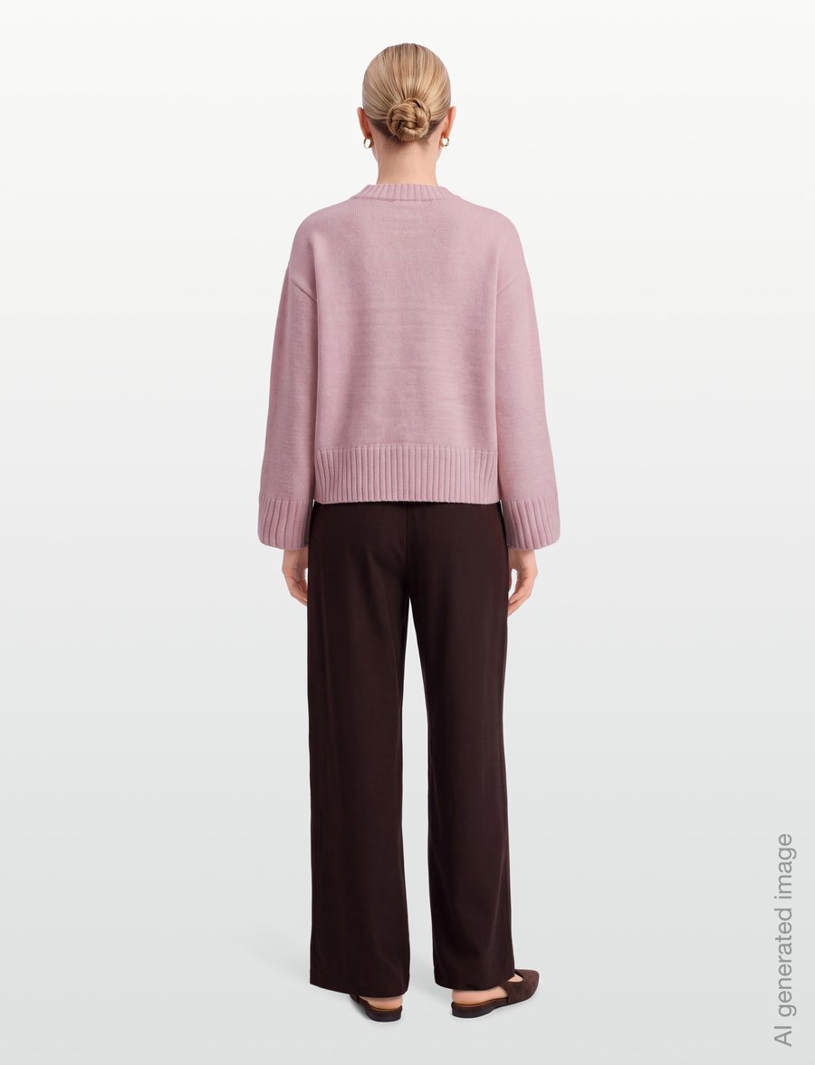 Gina Tricot - Crew neck knitted sweater - stickade tröjor - parfait pink (3800) - 4