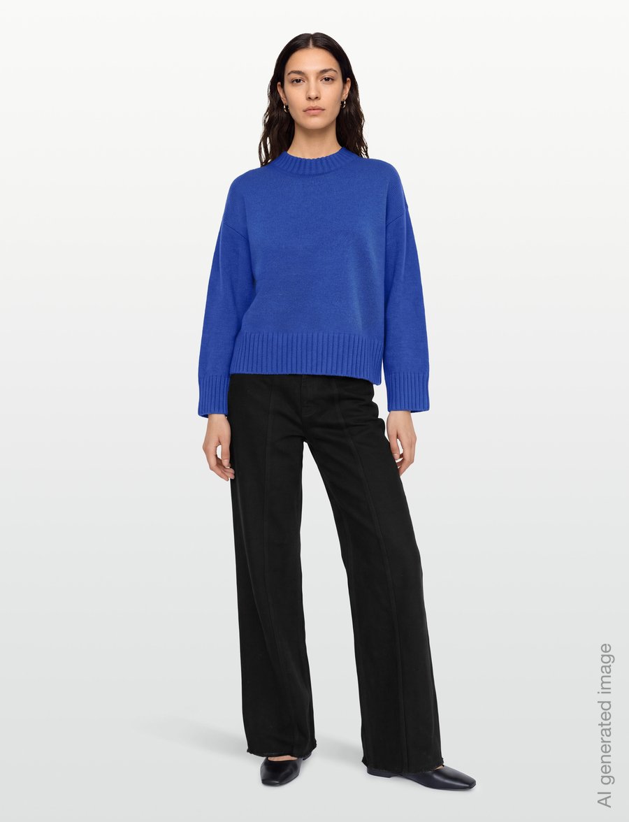 Gina Tricot - Crew neck knitted sweater - stickade tröjor - surf the web (5027) - 0