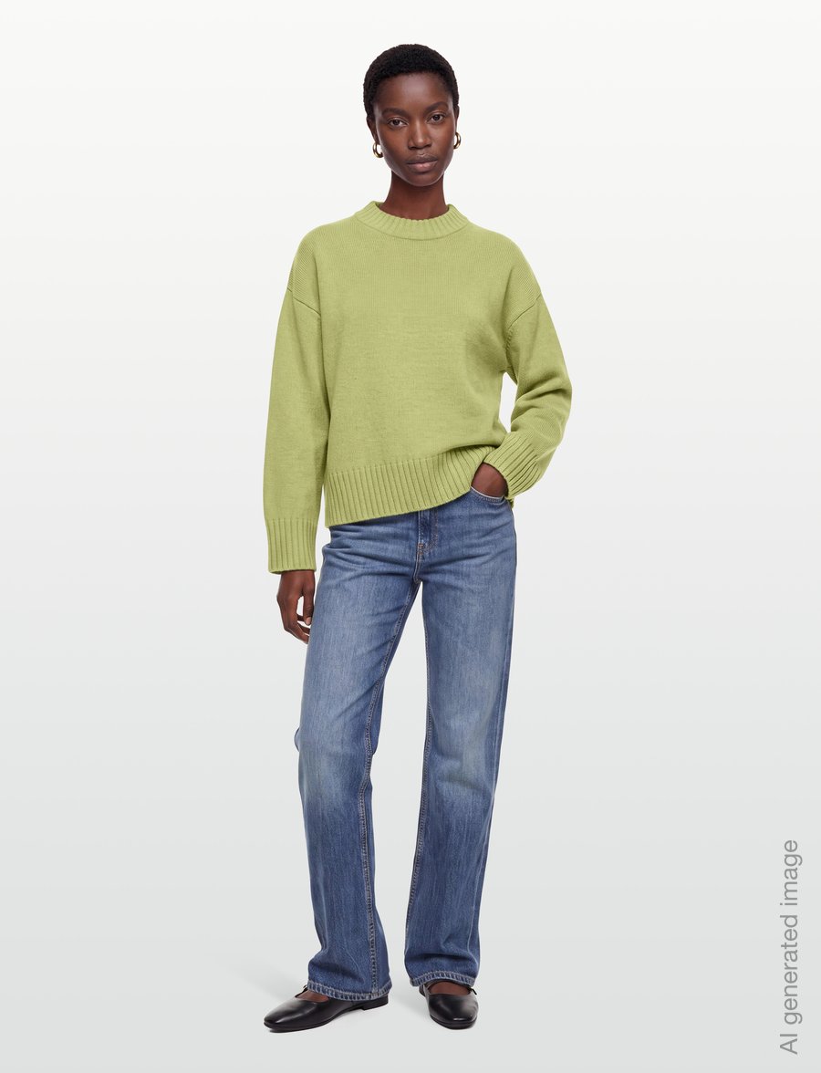 Gina Tricot - Crew neck knitted sweater - pullover - weeping willow - 0