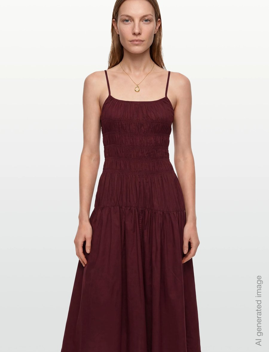 Gina Tricot - Smock dress - suvekleidid - burgundy (4670) - 3