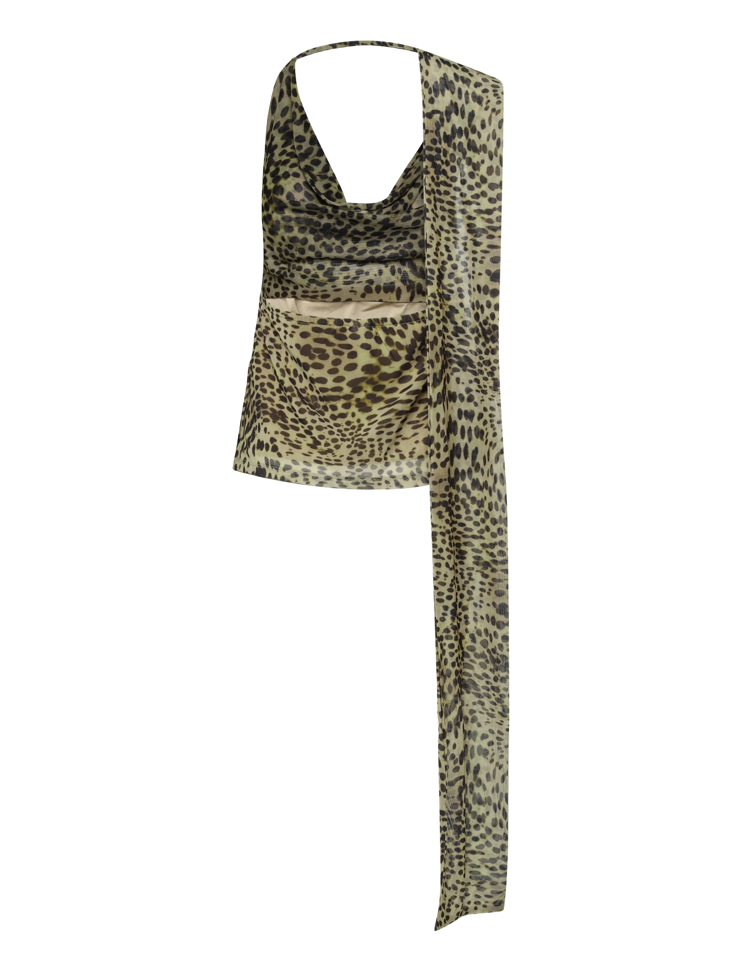 Gina Tricot - Leopard scarf cowlneck top - sleeveless tops - leopard - 1