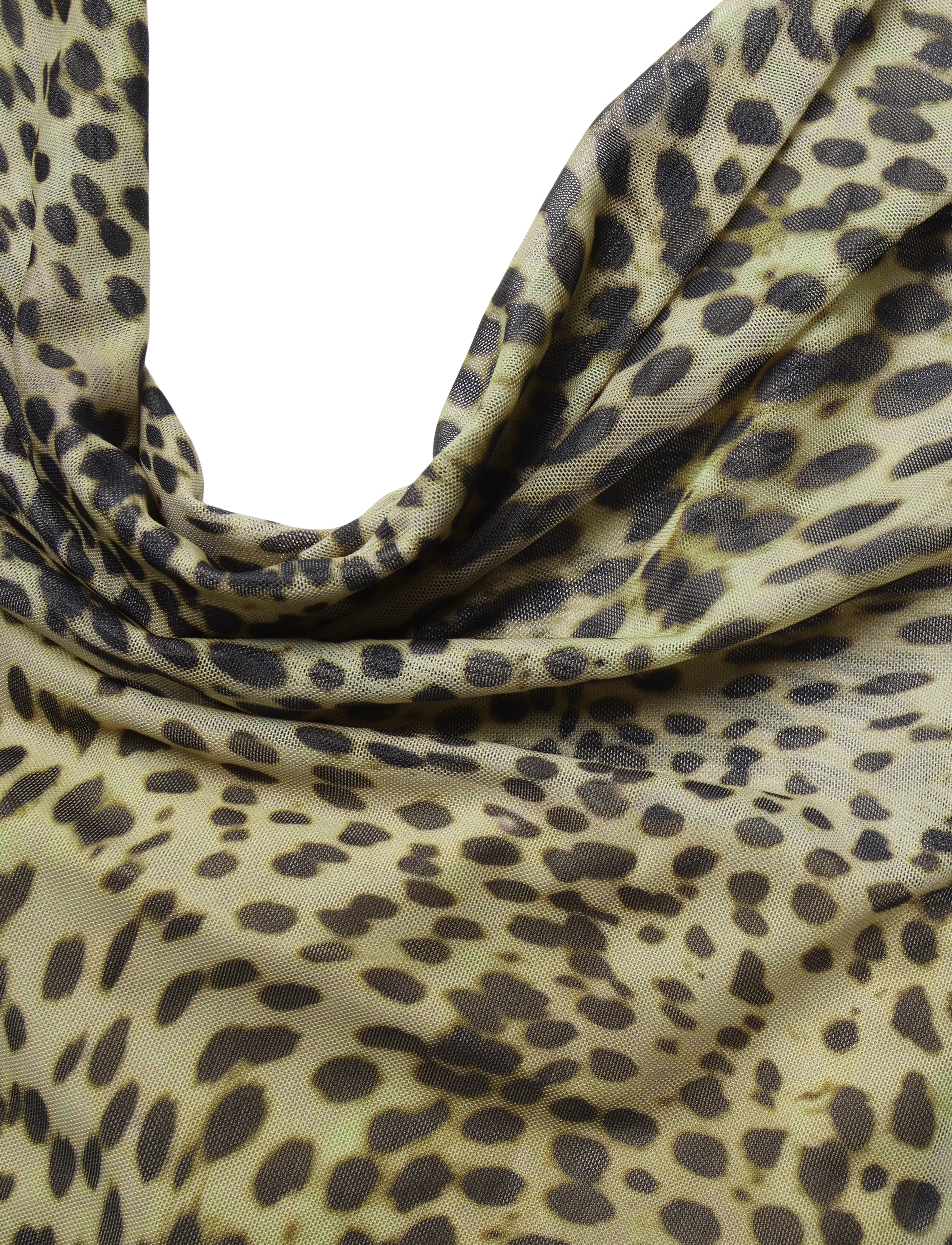 Gina Tricot - Leopard scarf cowlneck top - sleeveless tops - leopard - 2