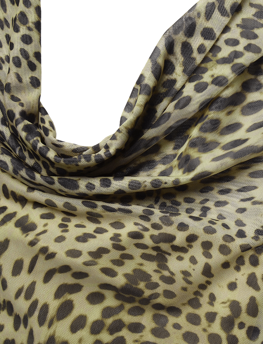 Gina Tricot - Leopard scarf cowlneck top - sleeveless tops - leopard - 2