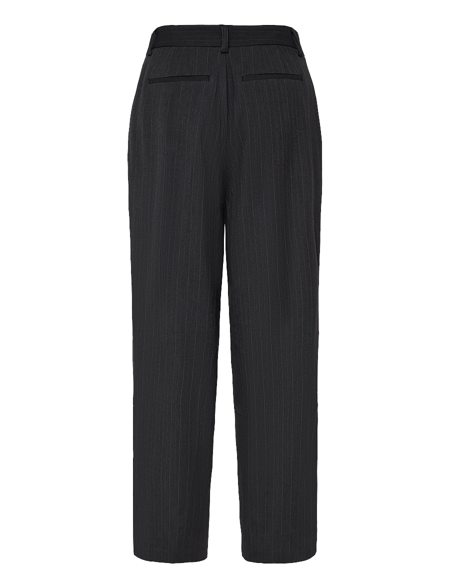 Gina Tricot - Edgy full length pleated pants - habitbukser - grey stripe (6513) - 1