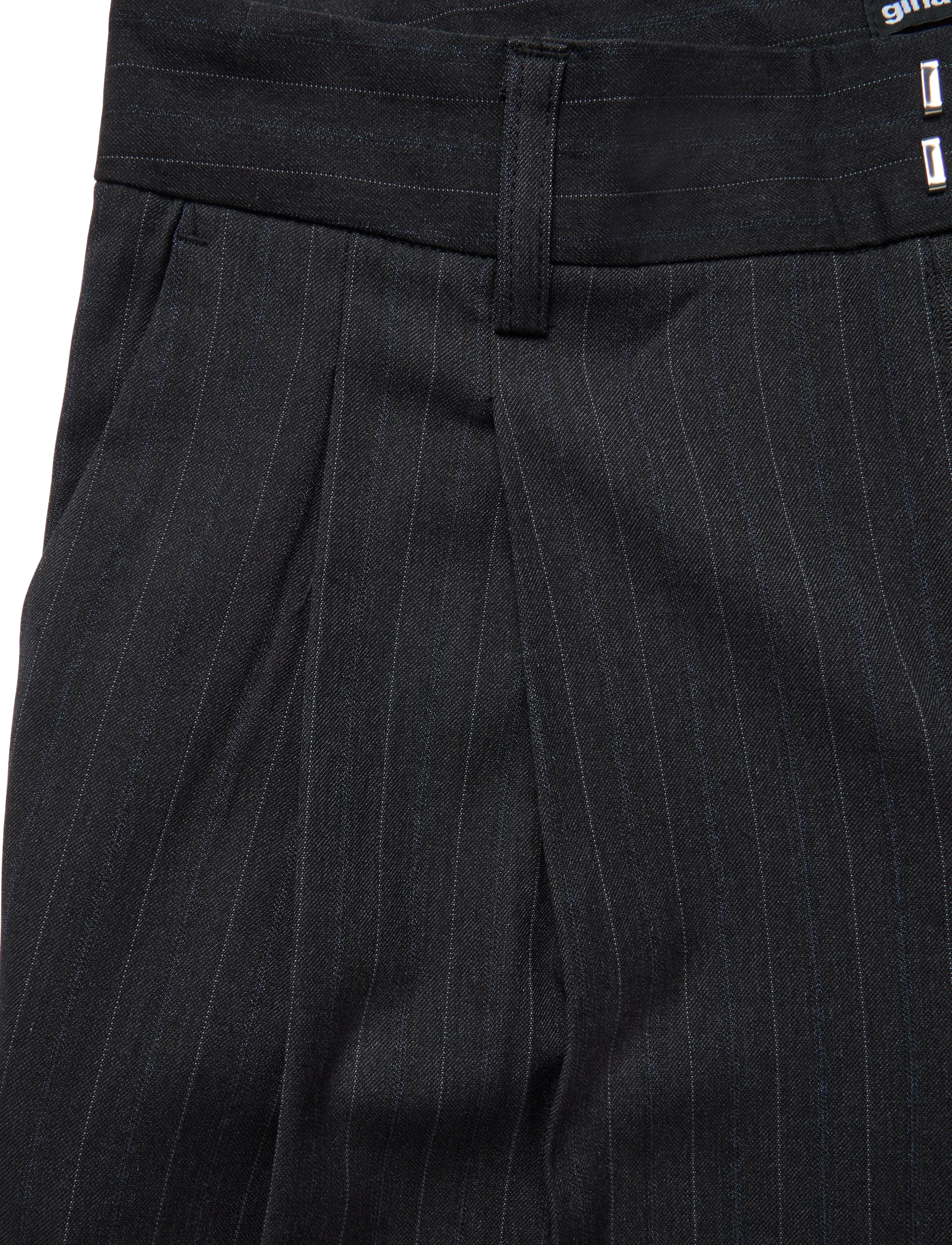 Gina Tricot - Edgy full length pleated pants - kostymbyxor - grey stripe (6513) - 3