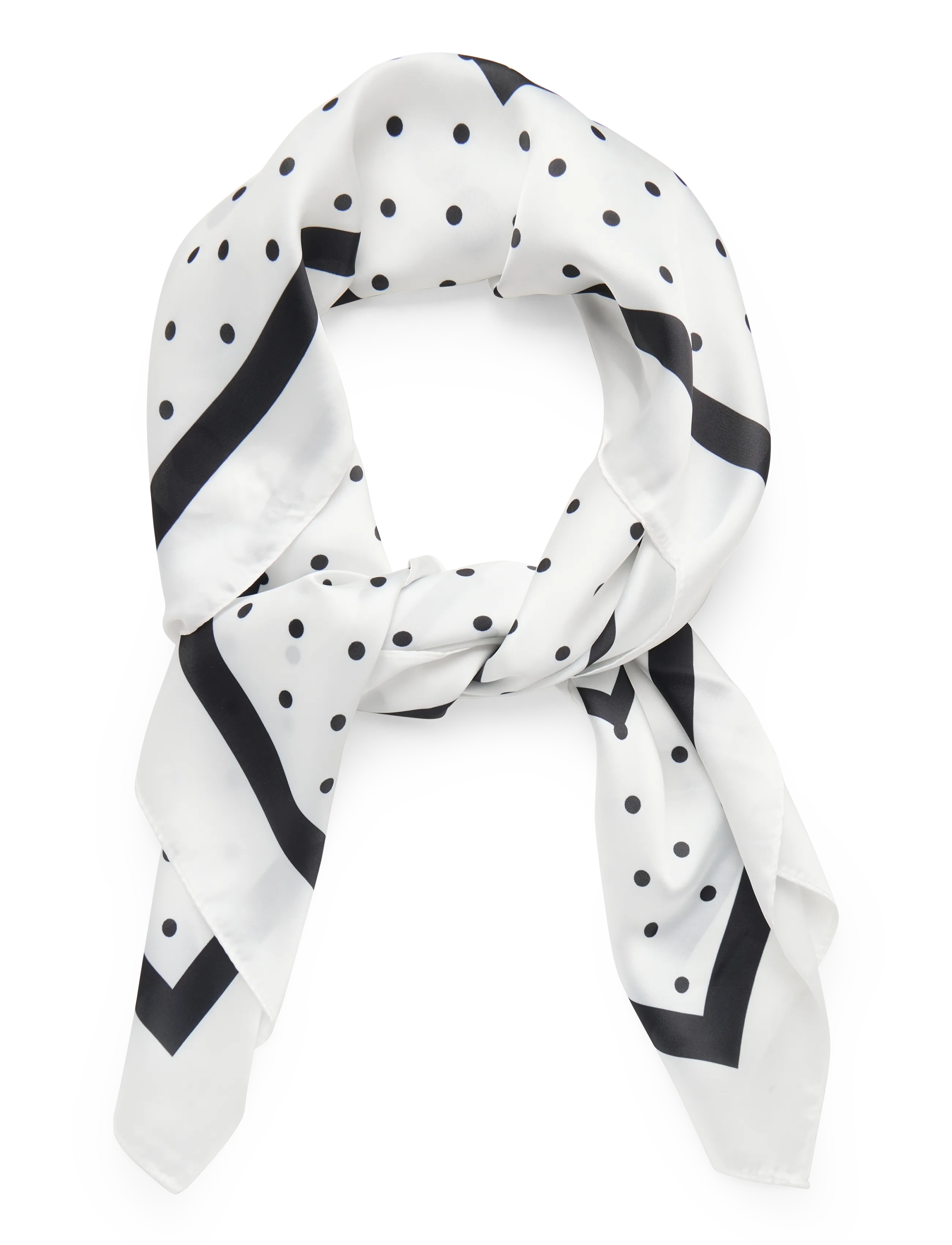 Gina Tricot Satin scarf - Schals - DOT PRINT (1039) / white