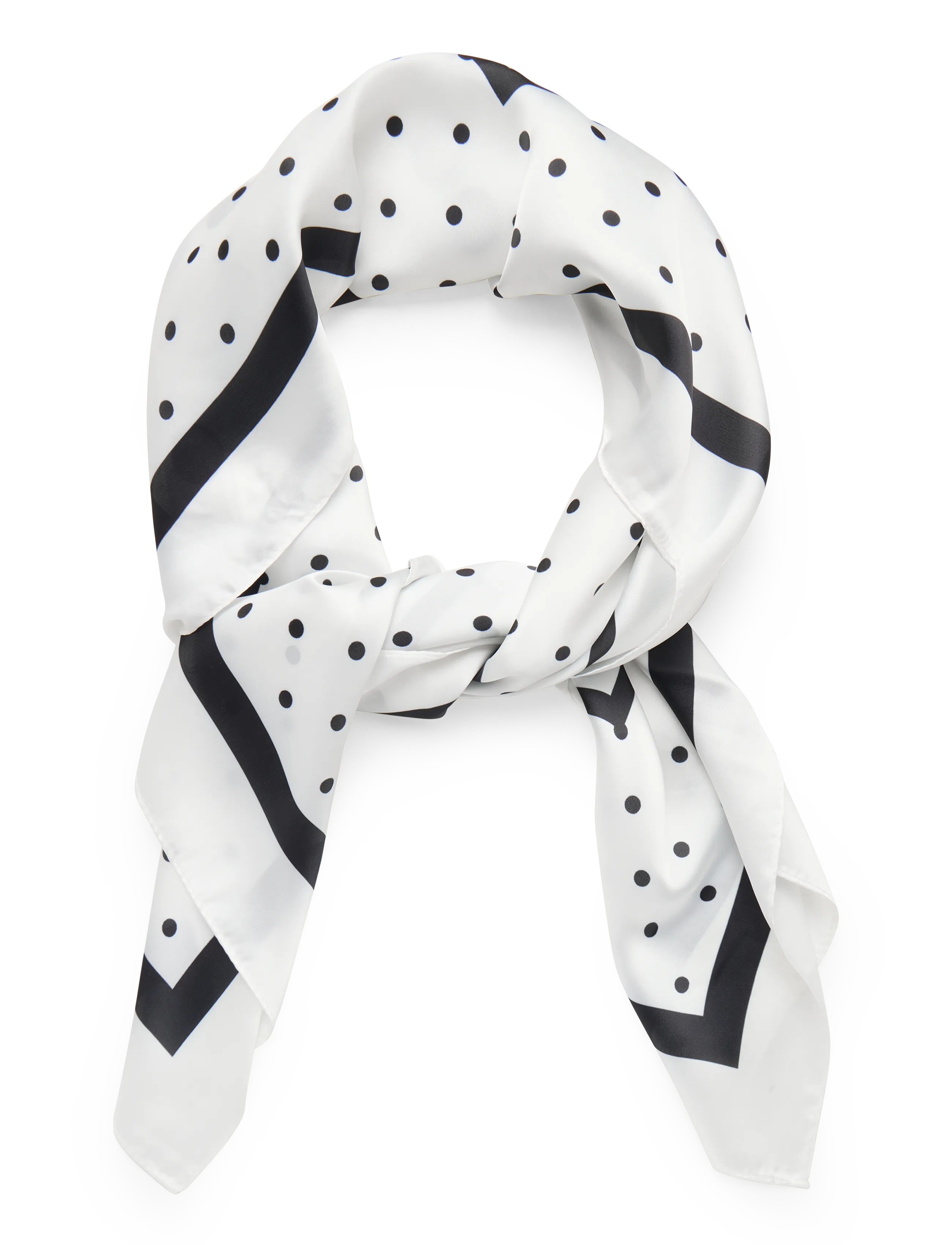 Gina Tricot Satin scarf - Écharpes - DOT PRINT (1039) / white