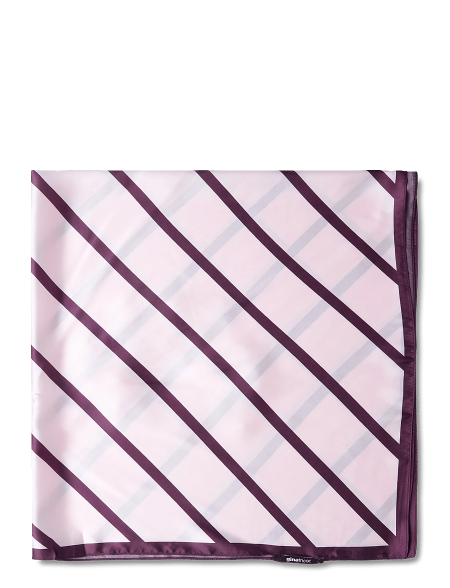 Gina Tricot - Satin scarf - tynde tørklæder - pink stripe - 1