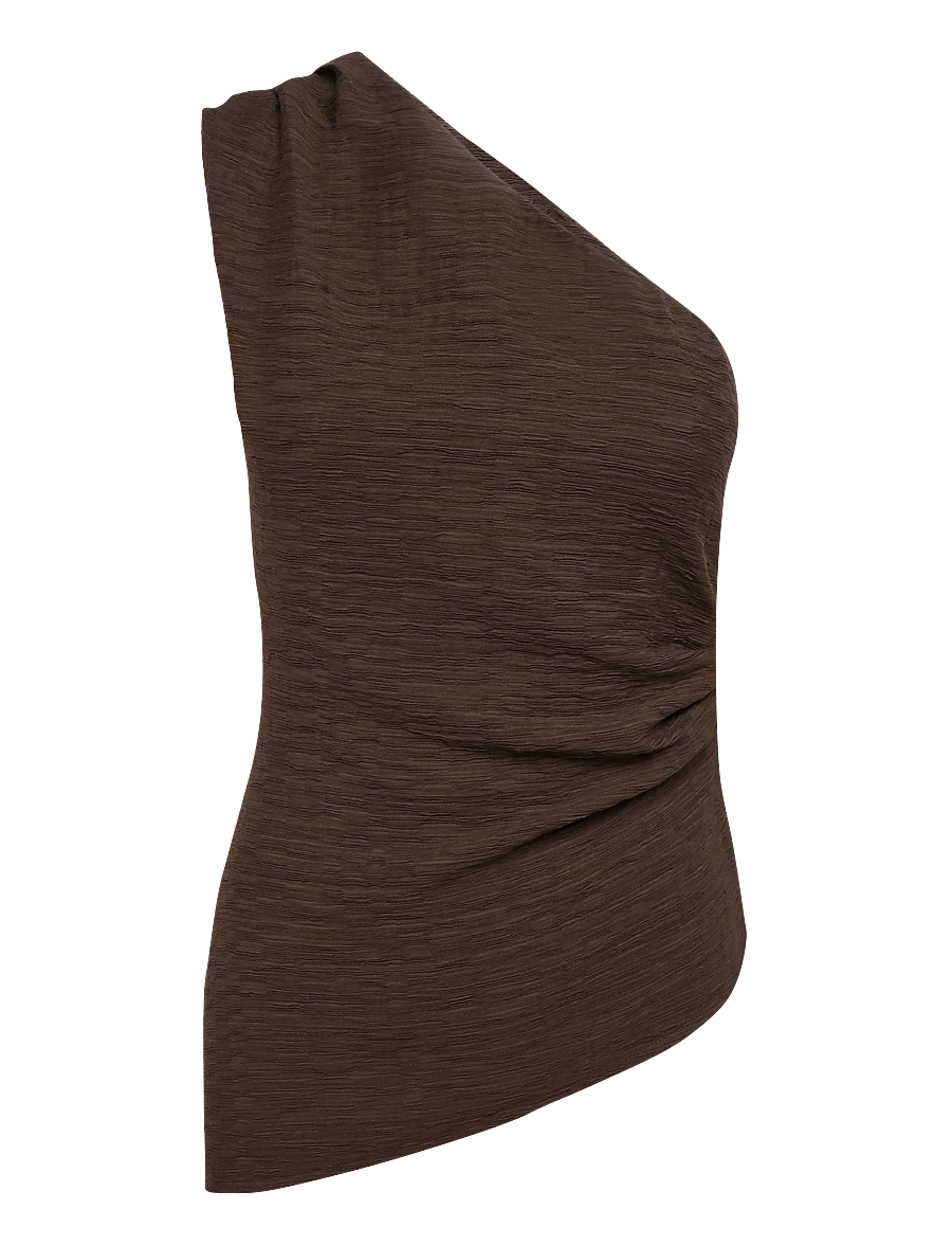Gina Tricot - One shoulder top - tanktops - brown - 0