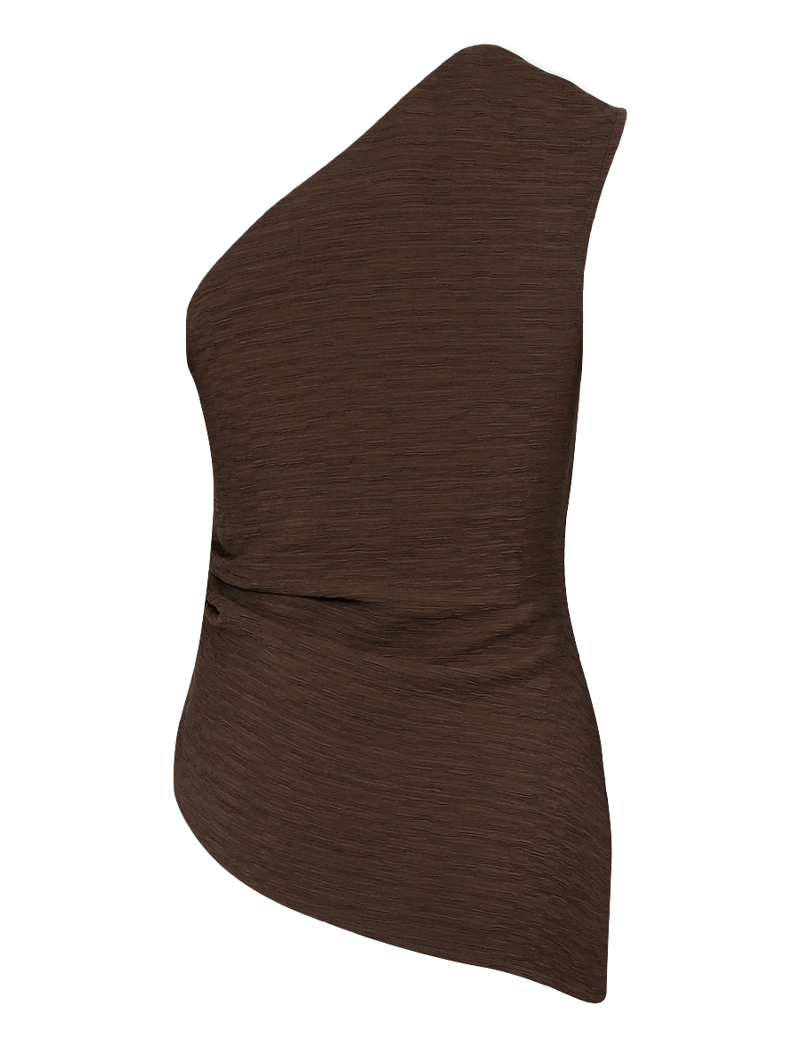 Gina Tricot - One shoulder top - tanktops - brown - 1