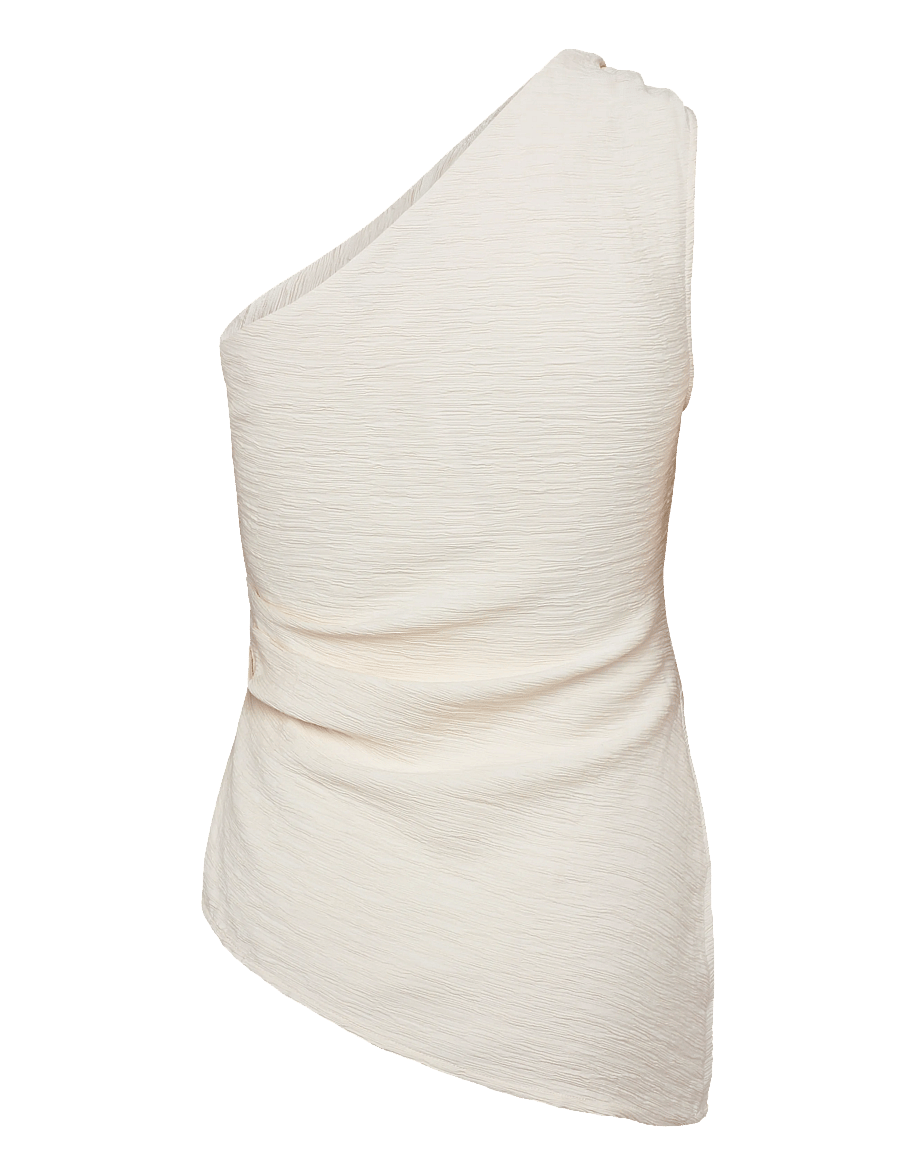 Gina Tricot - One shoulder top - linnen - creme (1263) - 1