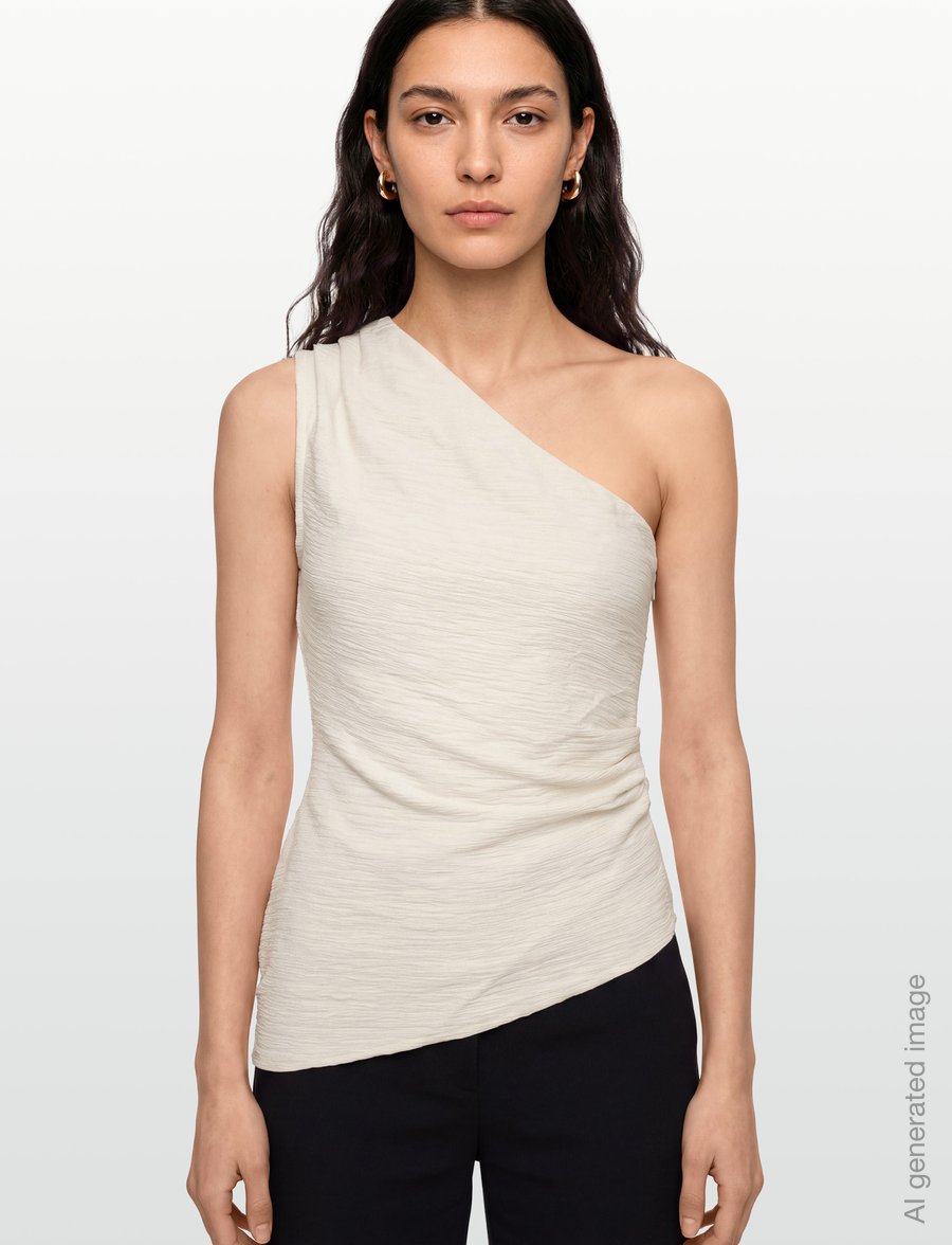 Gina Tricot - One shoulder top - sleeveless tops - creme (1263) - 3