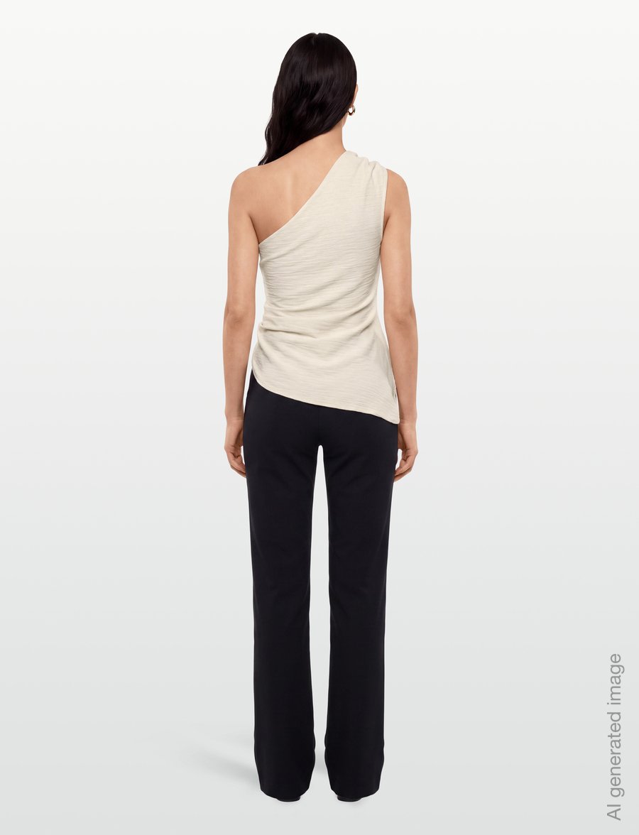 Gina Tricot - One shoulder top - sleeveless tops - creme (1263) - 4