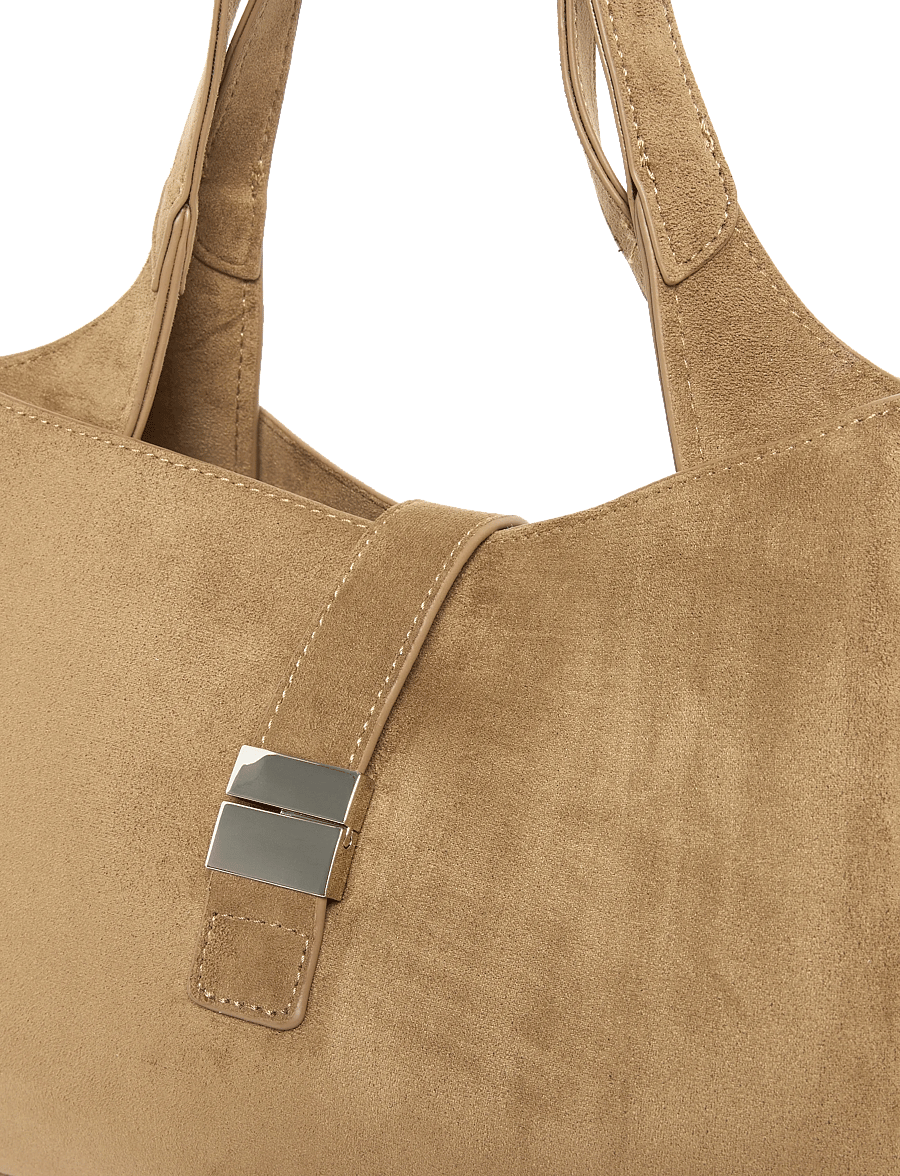Gina Tricot - Midi detail bag - tote bags - light brown (7053) - 2