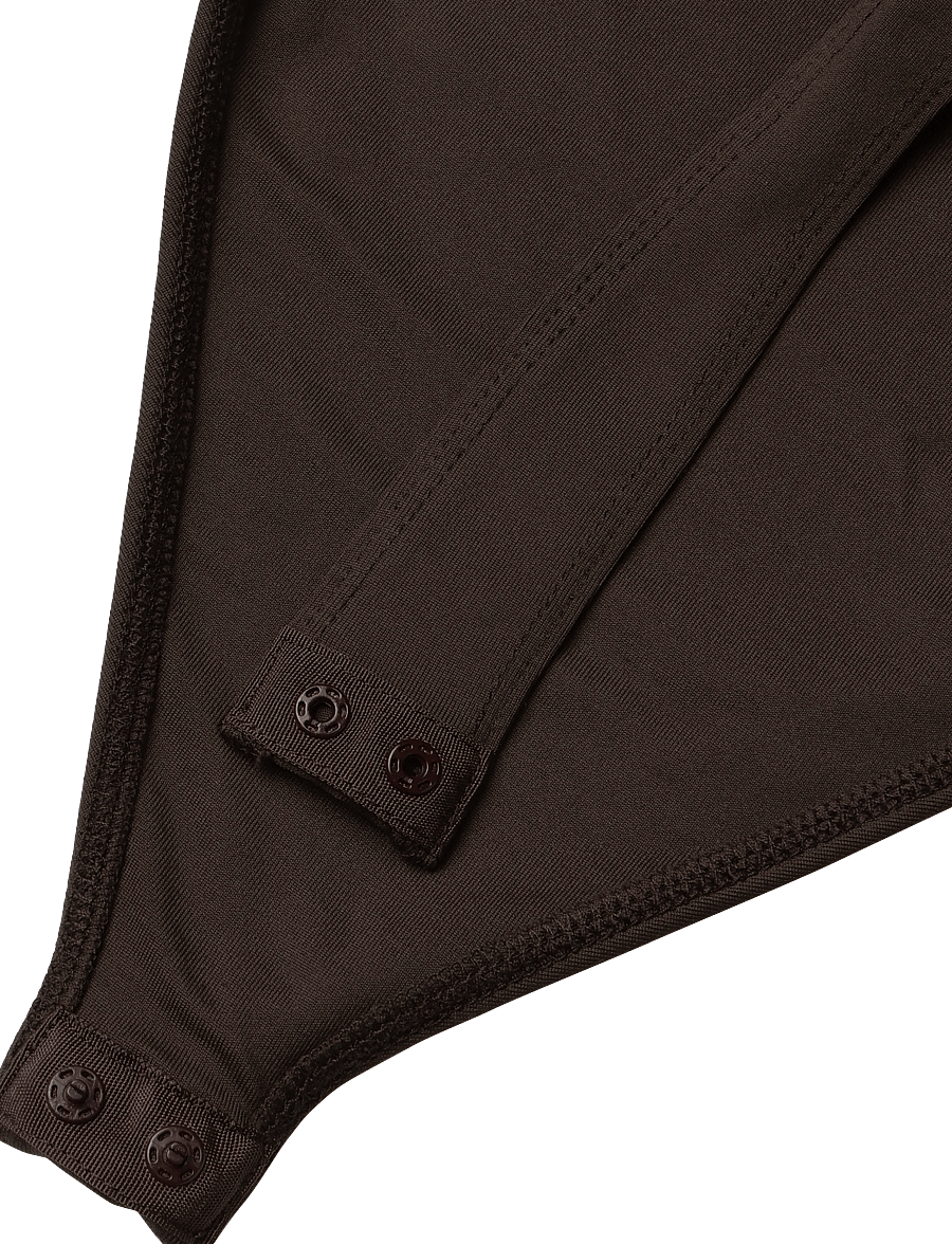 Gina Tricot - Square neck body - bodies - dark brown (7180) - 3