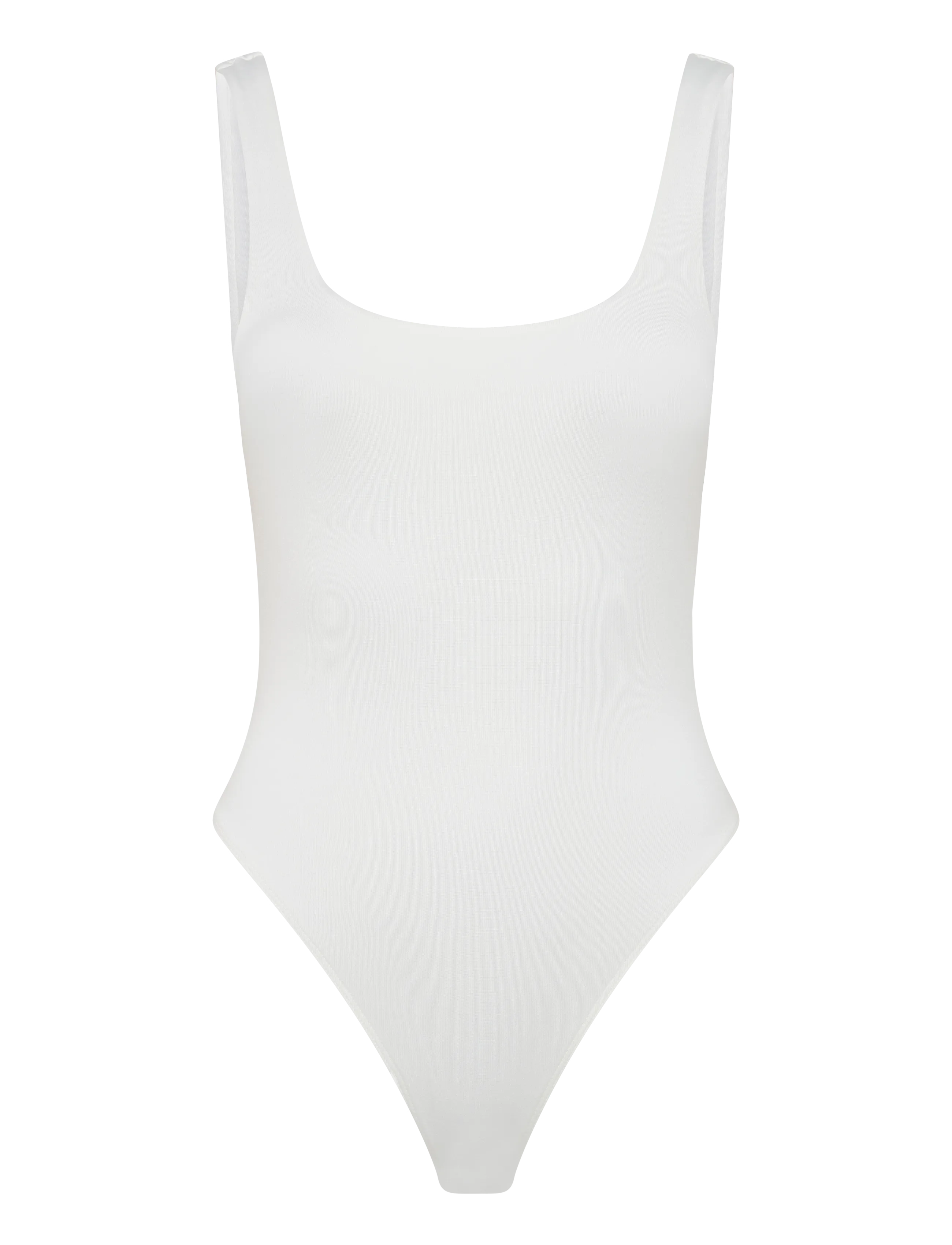 Gina Tricot Square Neck Body, Kvinder, Firkantet Hals Bodystocking, Hvid, Str: XS